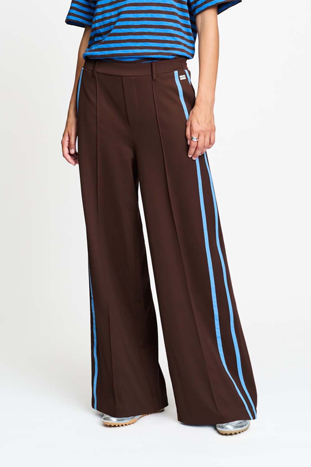Pom Amsterdam Broek Nora Chocolate Bruin