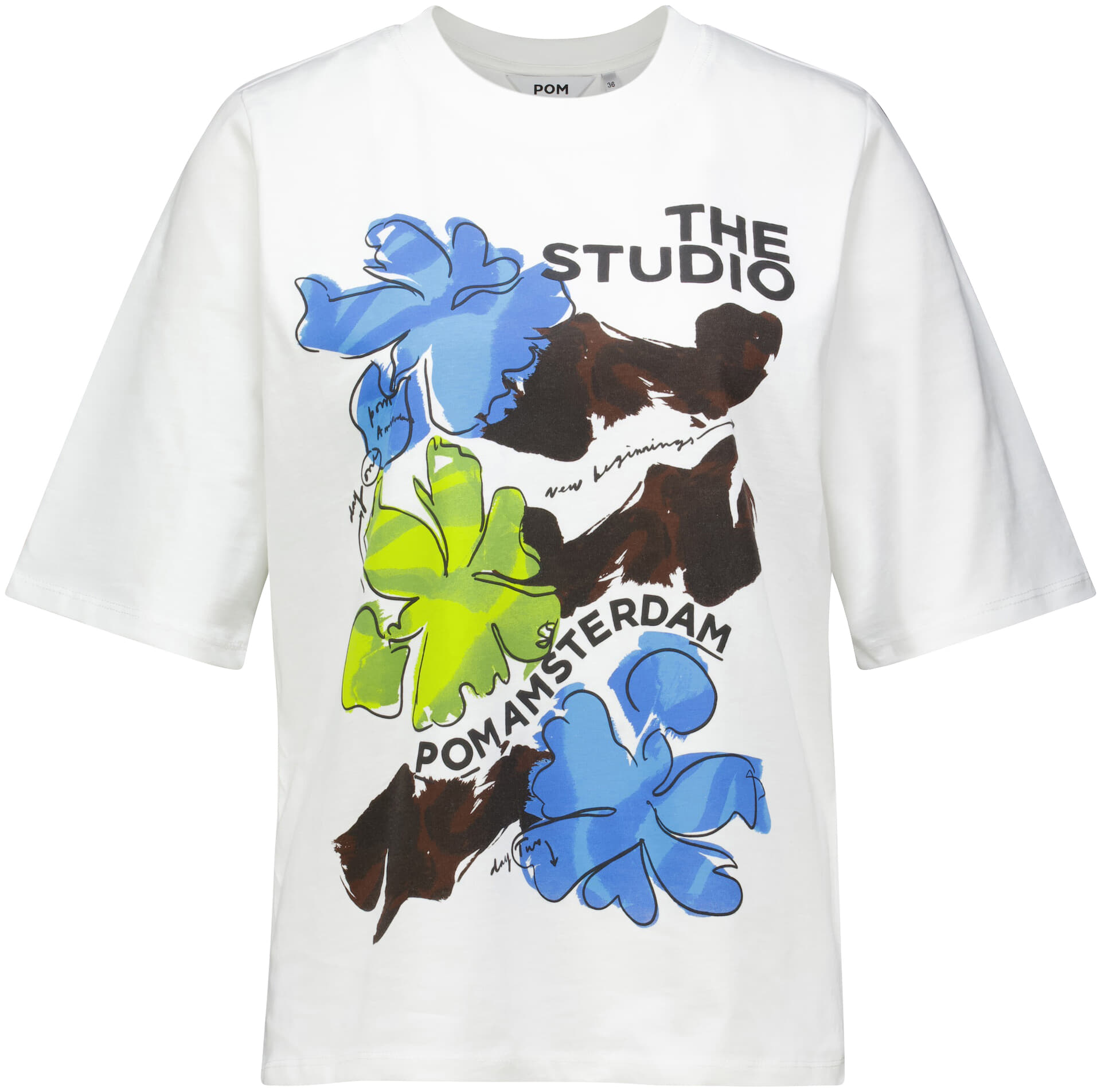 Pom Amsterdam T-shirt Tess The Studio Off White