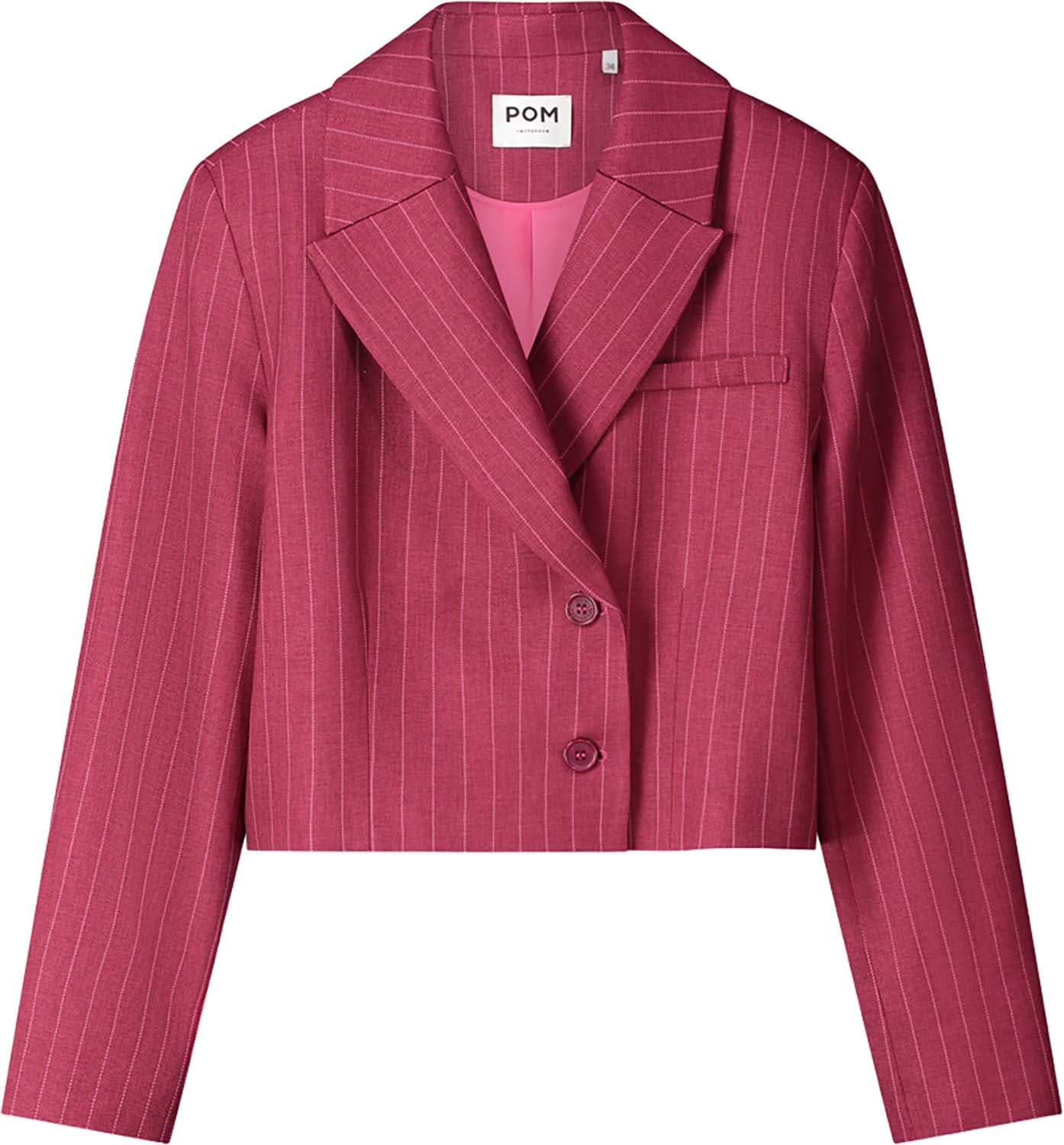 Pom Amsterdam Blazer Rowan Striped Burgundy Bordeaux Rood