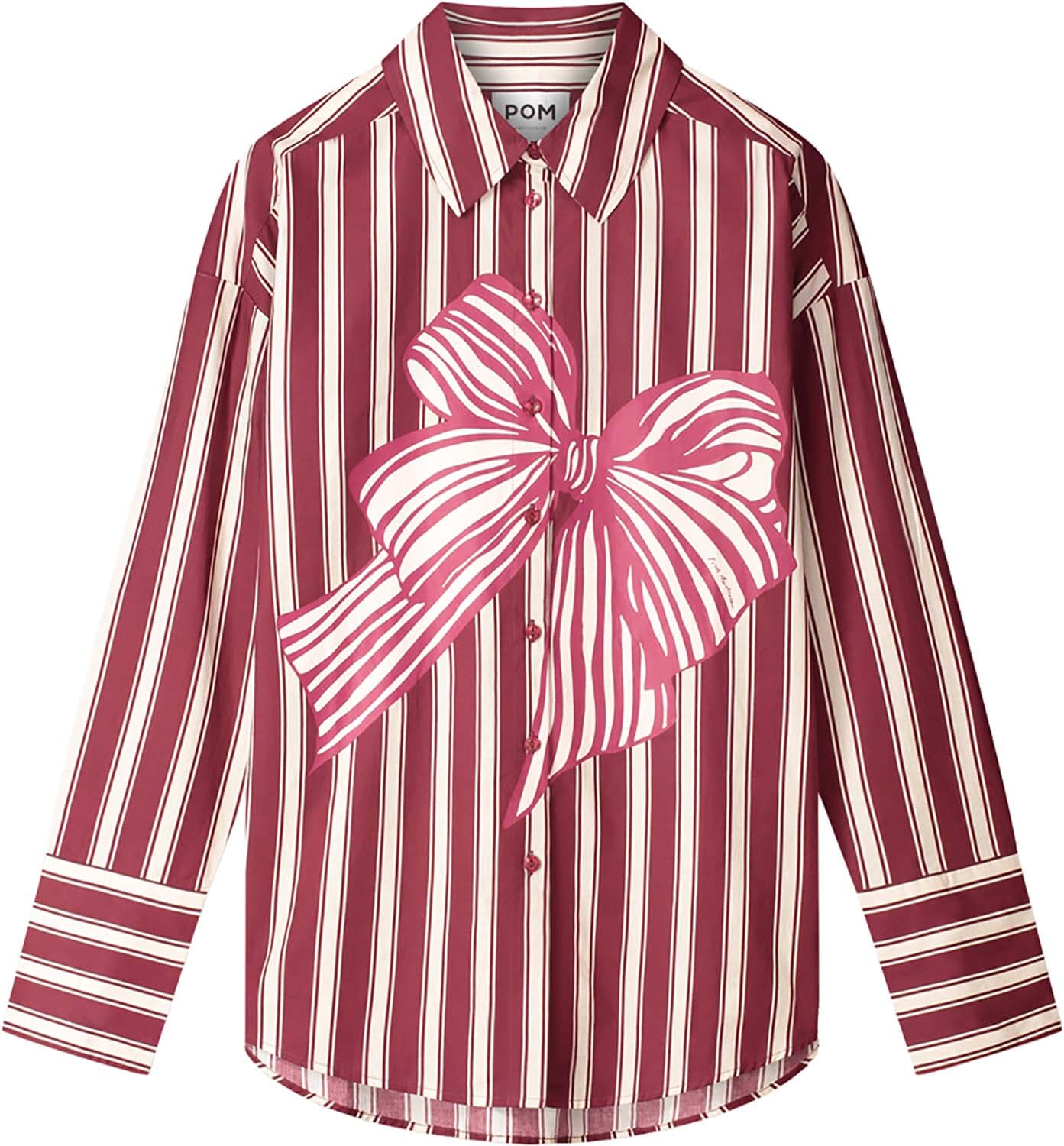 Pom Amsterdam Blouse Beau Ribbon Bordeaux Rood