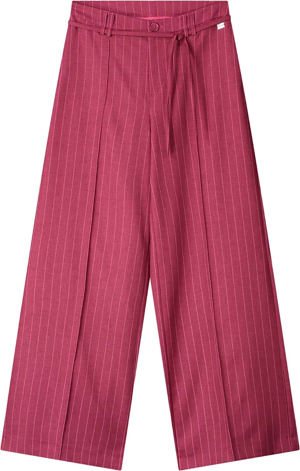 Pom Amsterdam Broek Jess Striped Burgundy Bordeaux Rood