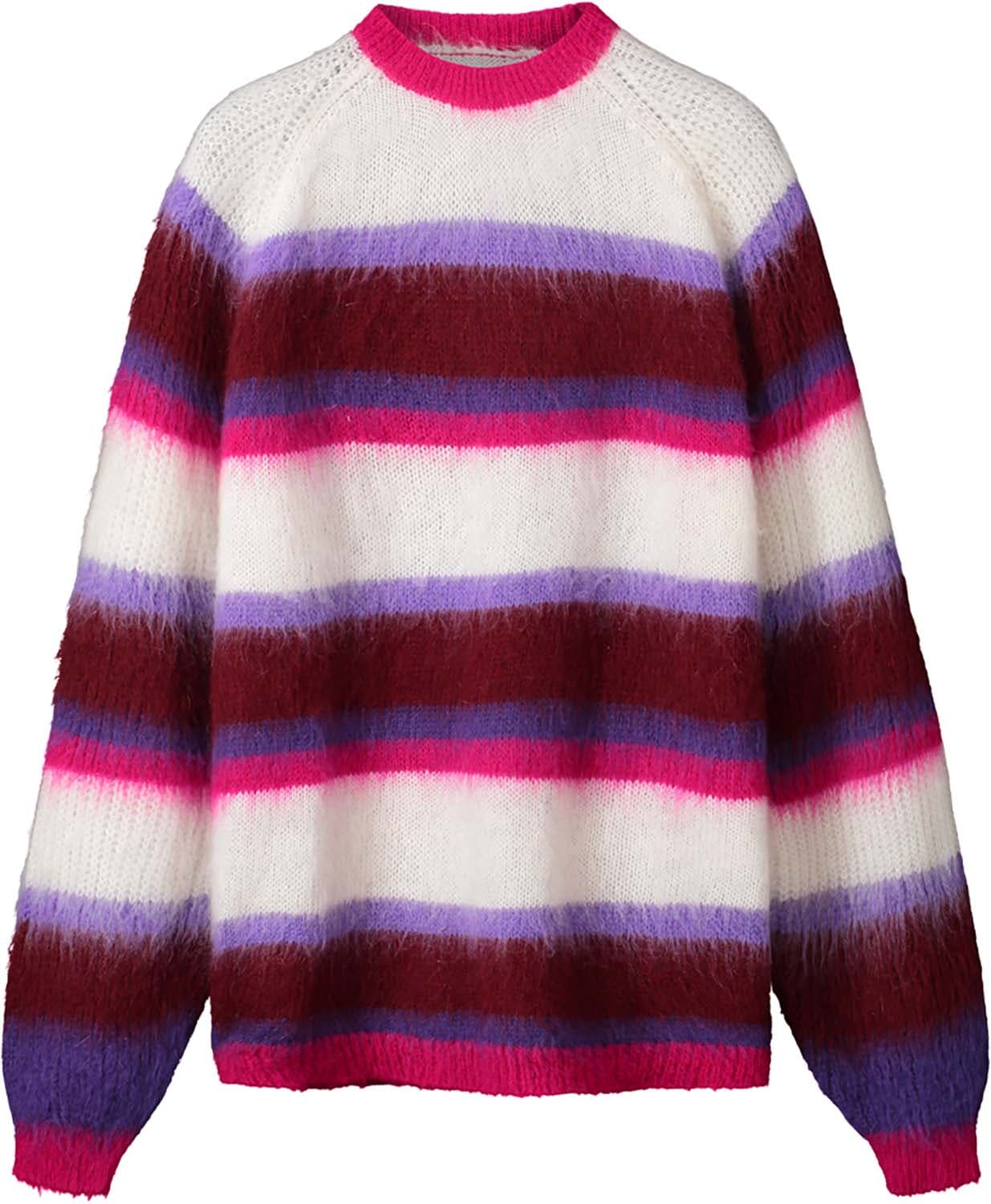 Pom Amsterdam Pullover Faye Striped Wit