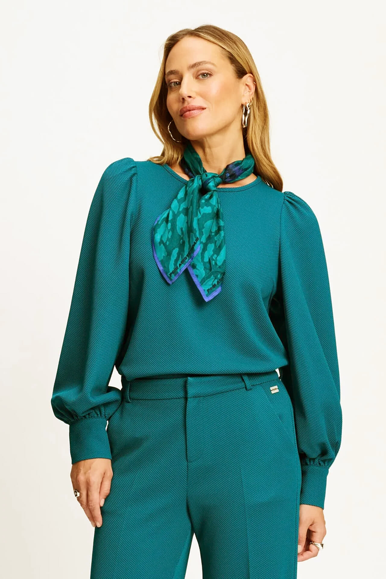 Pom Amsterdam Pullover Chloé Teal Groen