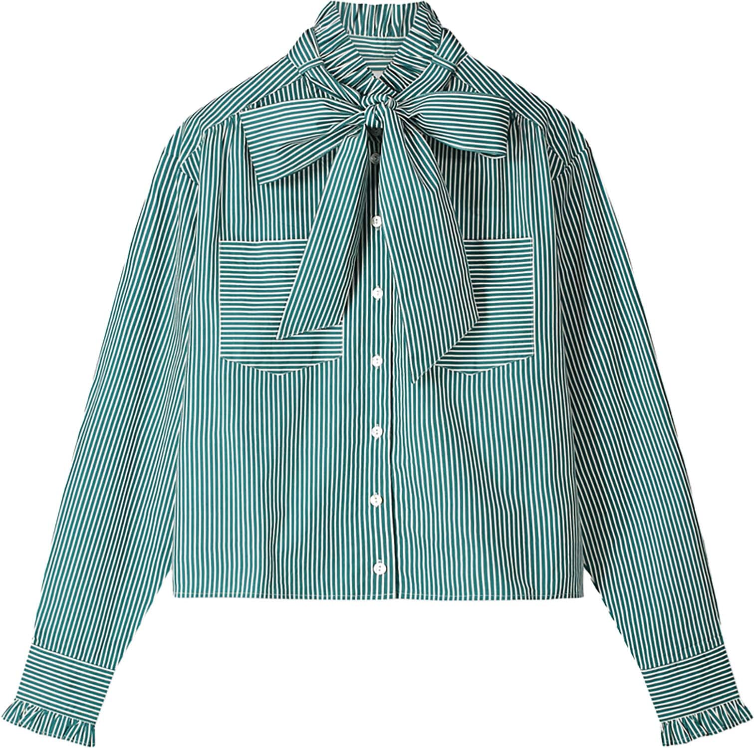 Pom Amsterdam Blouse Noa Teal Groen