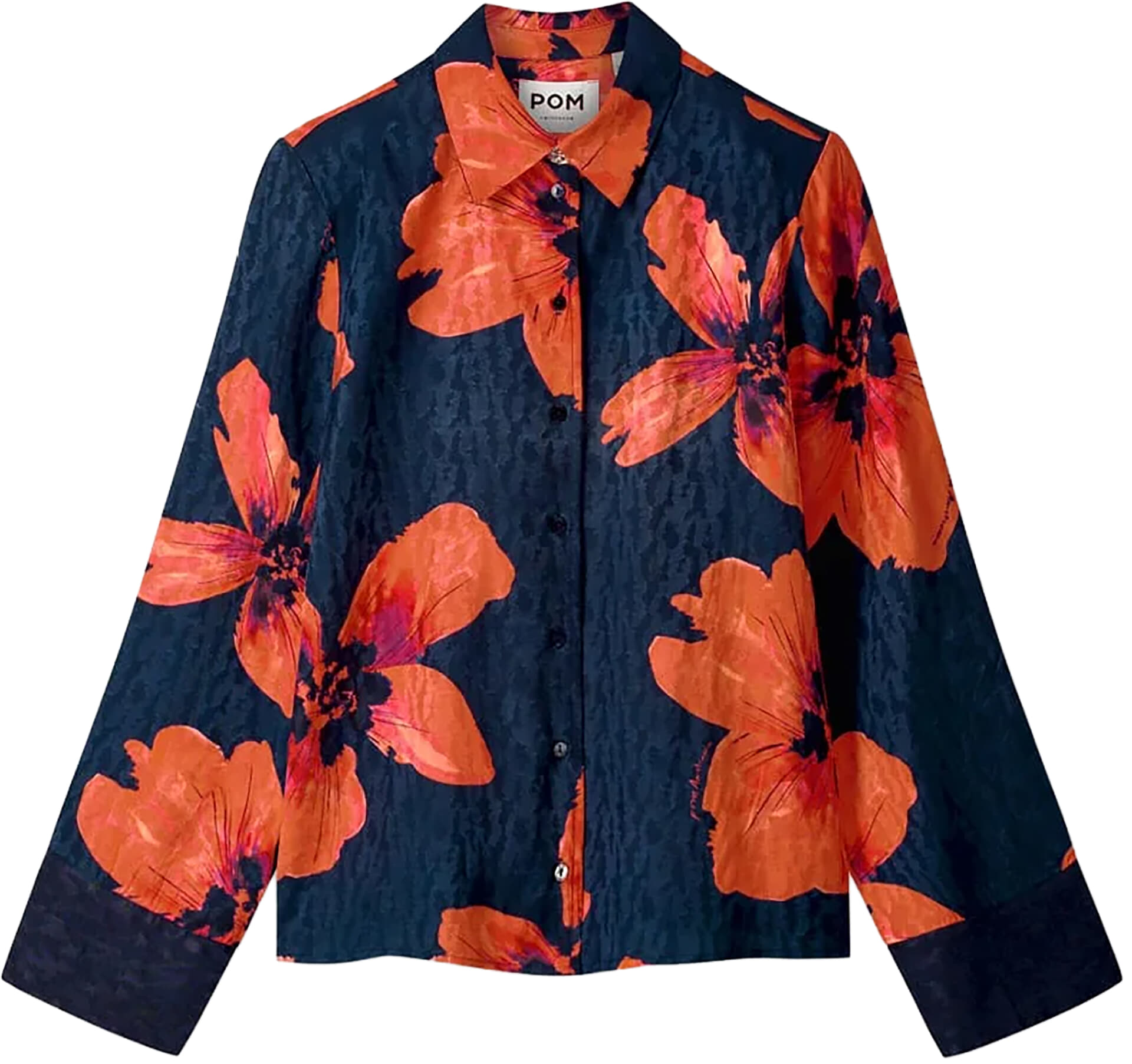 Pom Amsterdam Blouse Alex Bloom Rouge Navy