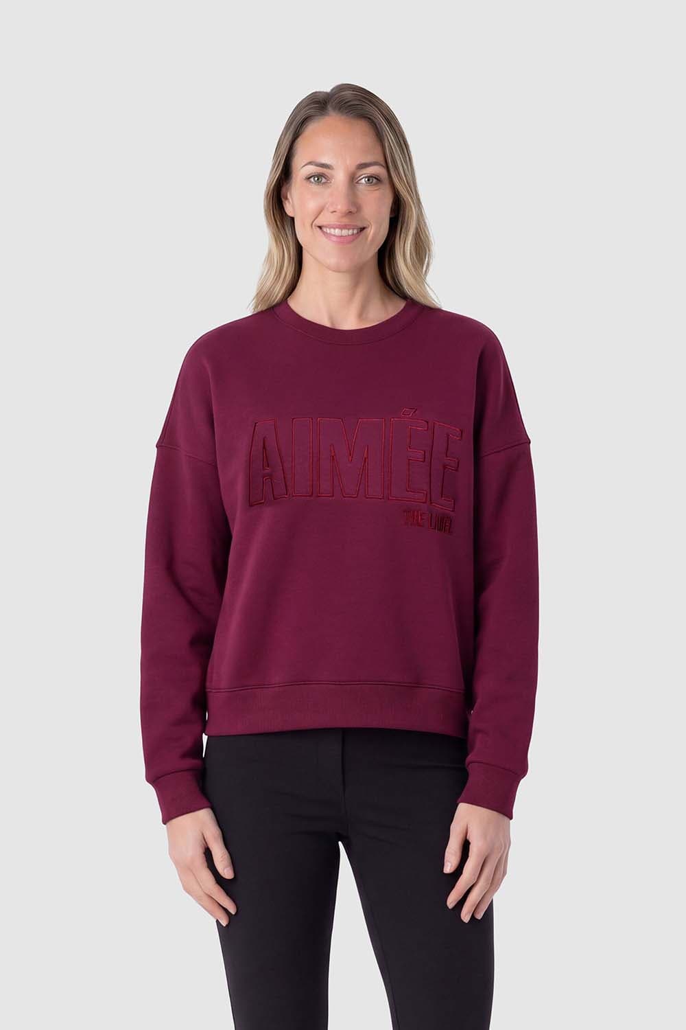Aimée The Label Sweater Brazil Bordeaux Rood