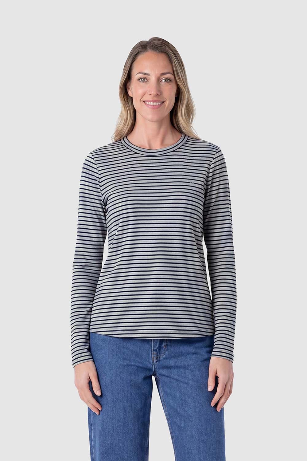 Aimée The Label Longsleeve ZenoLuca Streep  Blauw