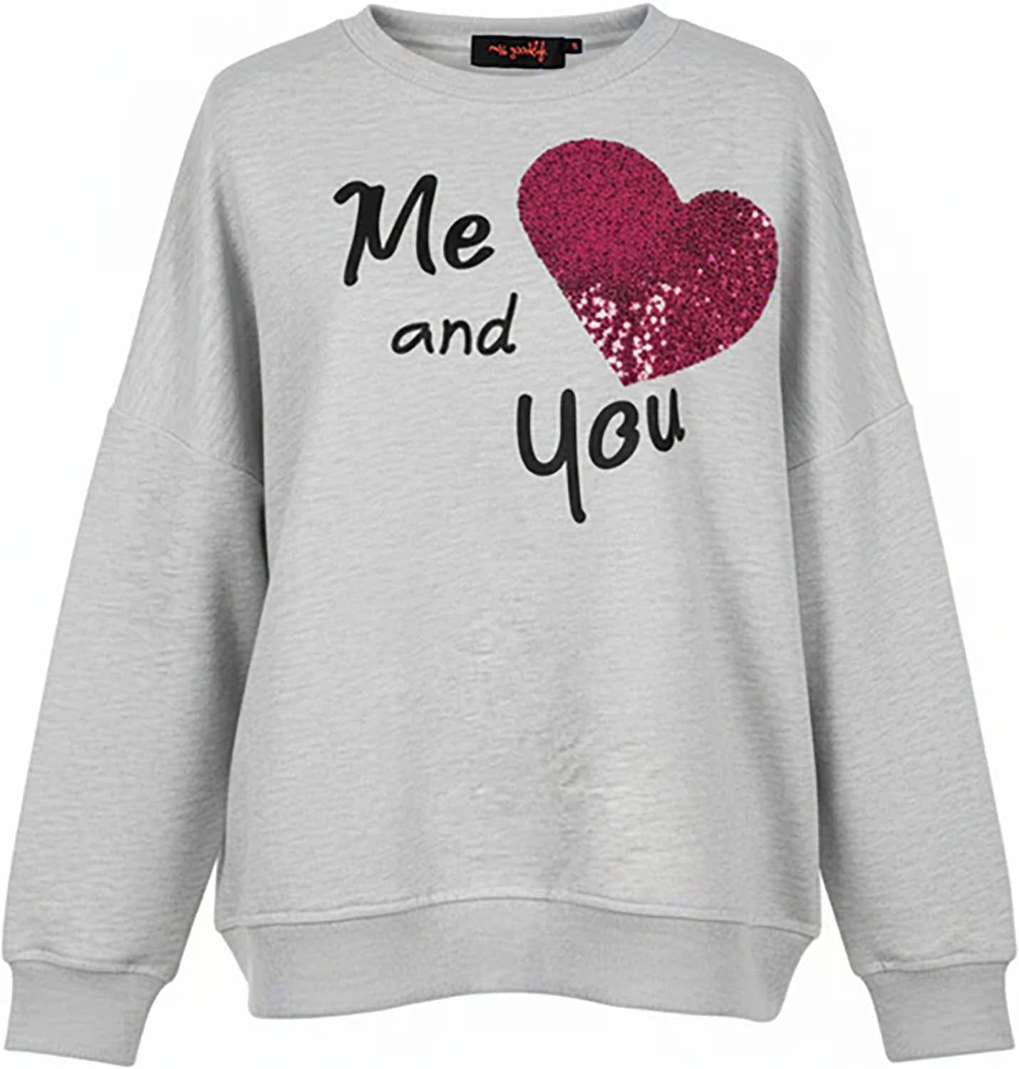Miss Goodlife Sweater Me and You Grijs