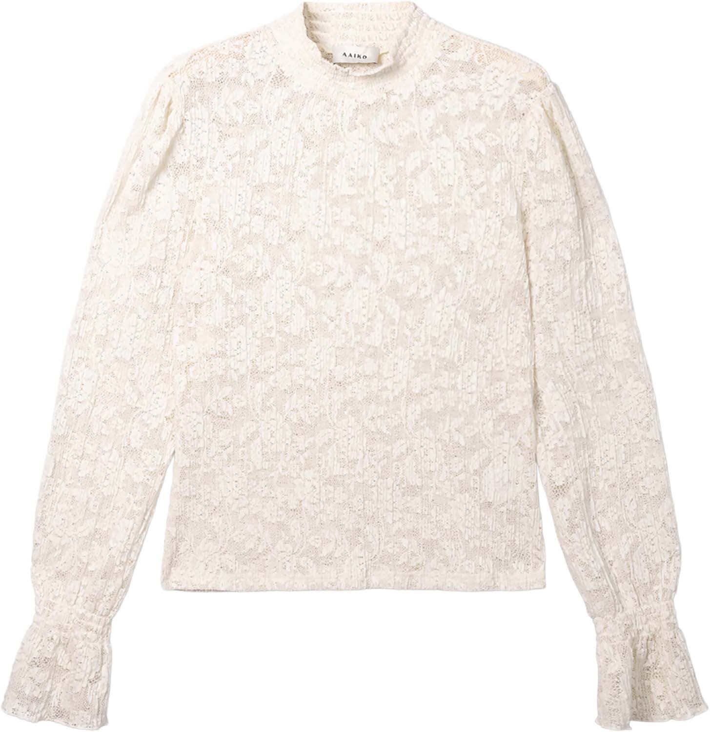 Aaiko Top Tory Plisse Crème