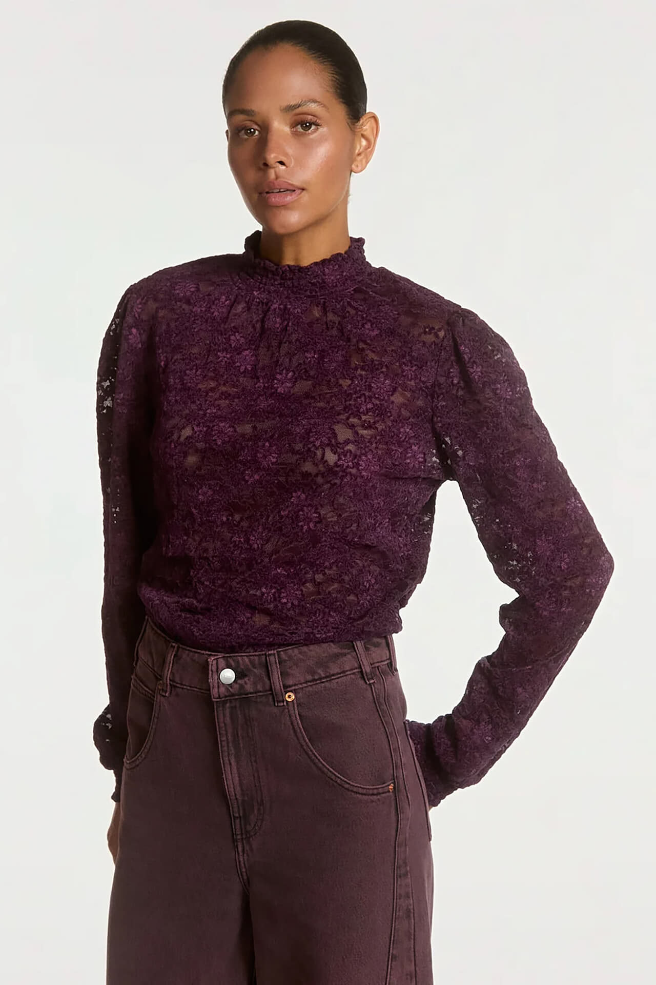 Aaiko Top Tory Lace Paars