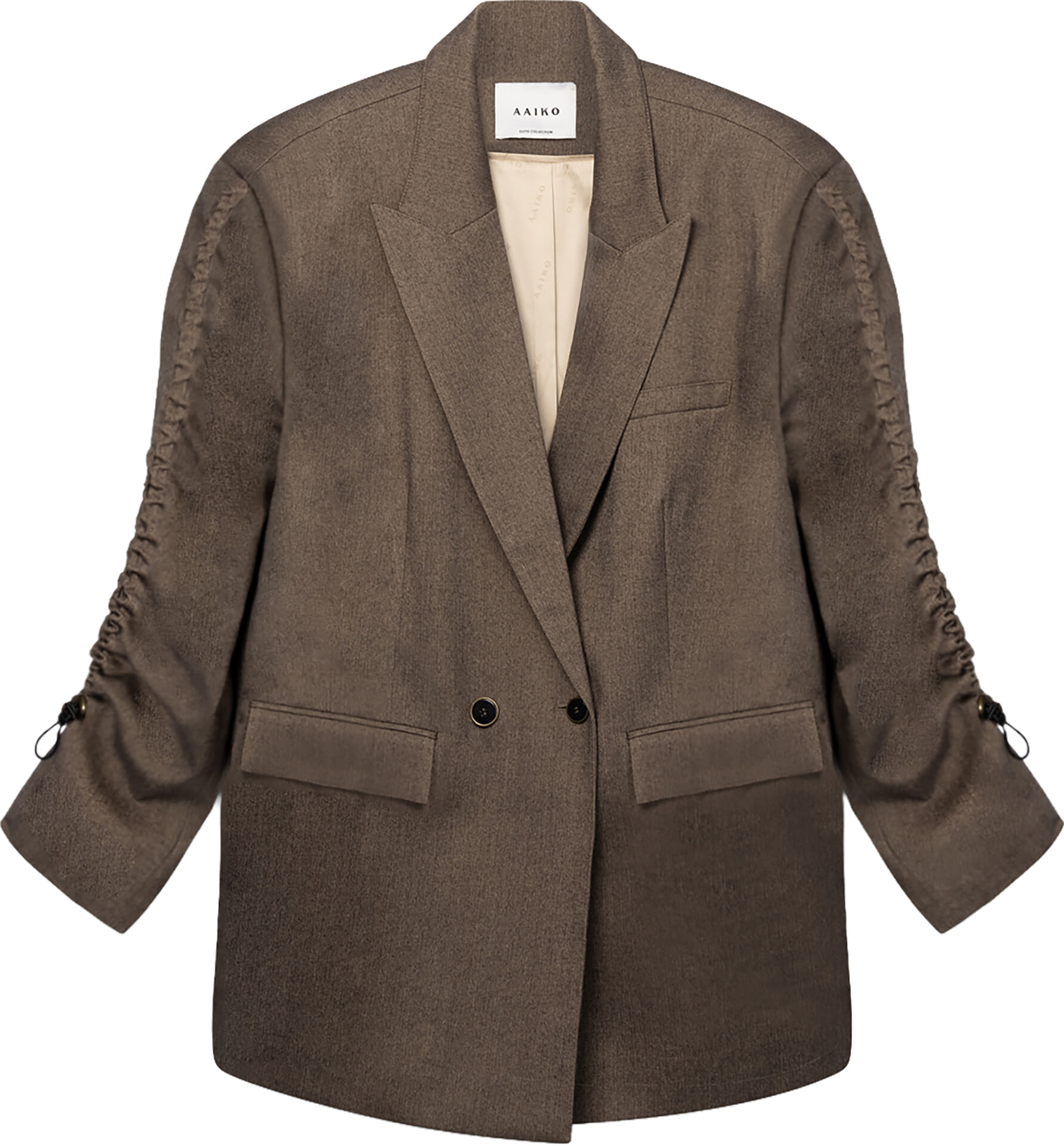 Aaiko Blazer Kandal Double Tweed Bruin
