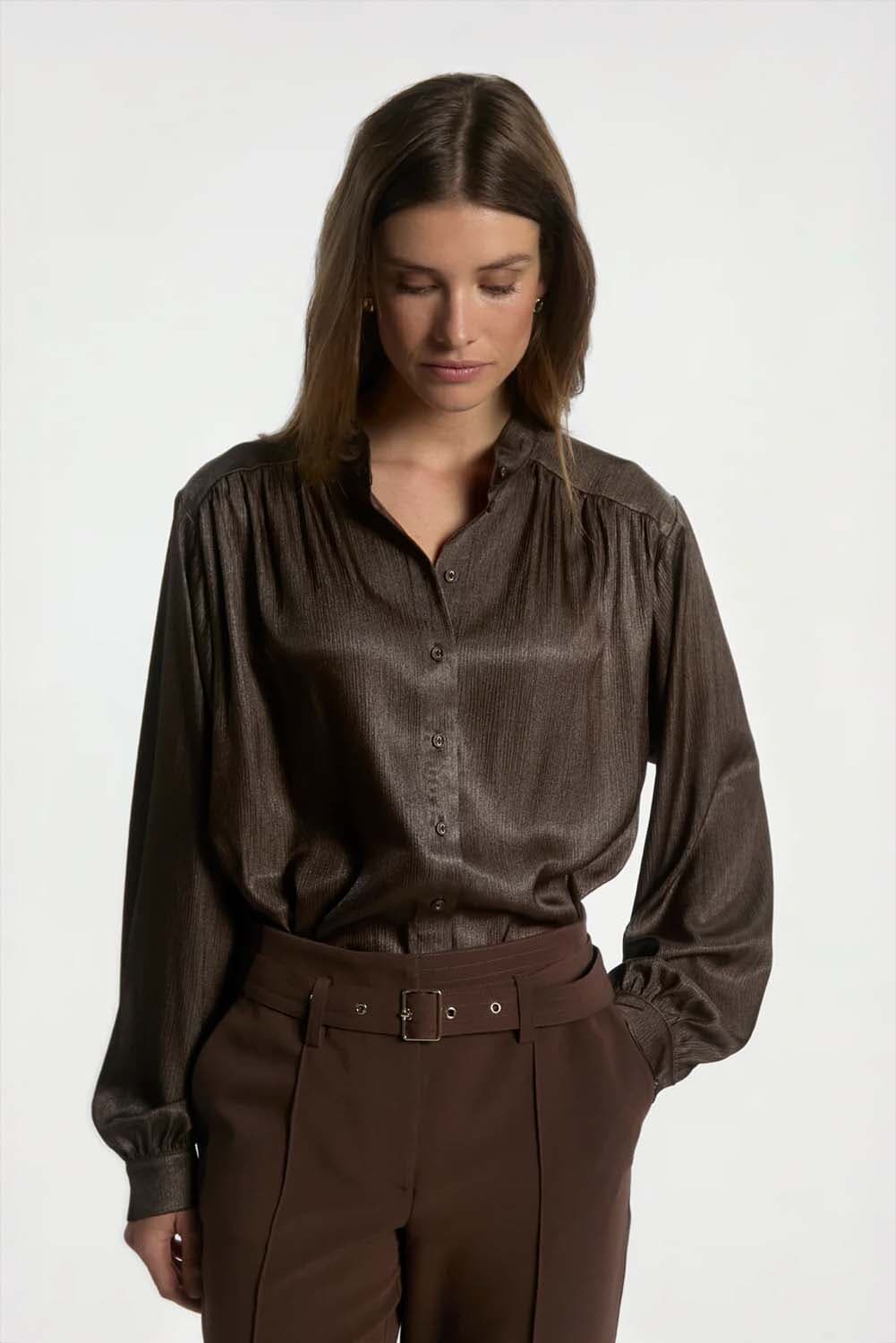 Aaiko Blouse Liv Bruin