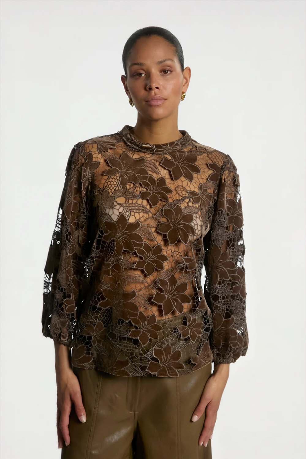 Aaiko Top Shaila Velvet Taupe