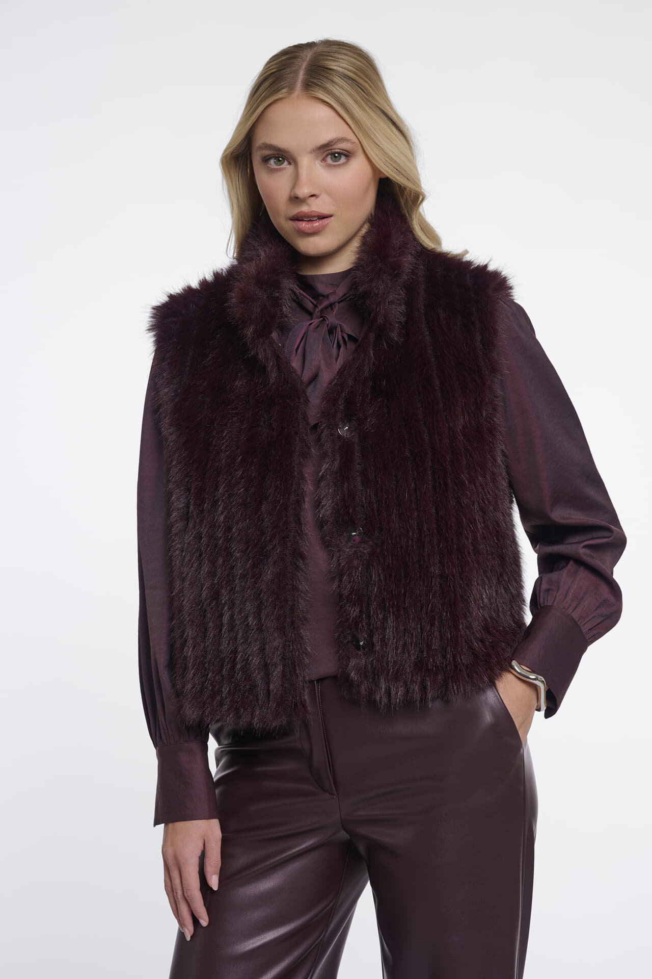 Rino & Pelle Gilet Dava Bruin