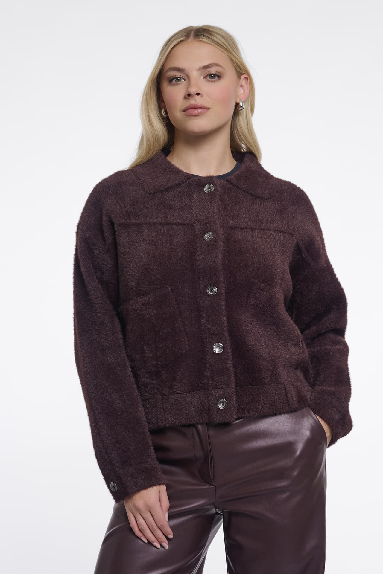 Rino & Pelle Vest Bubbly Boxy  Bruin