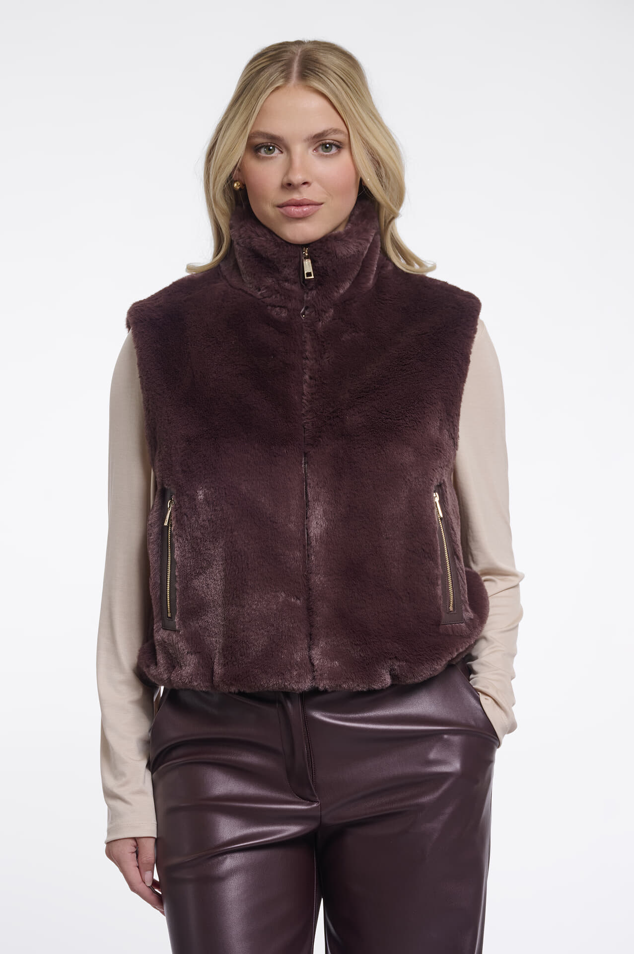 Rino & Pelle Gilet  Bruin