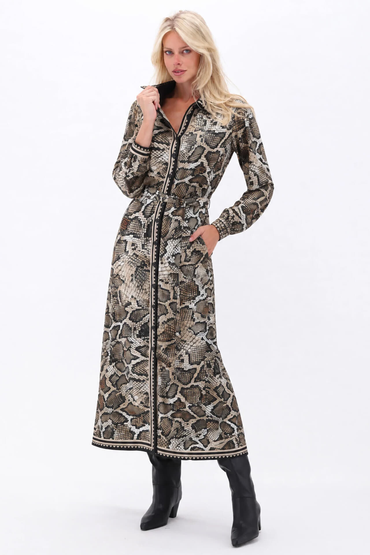 K Design Jurk Donker Bruin