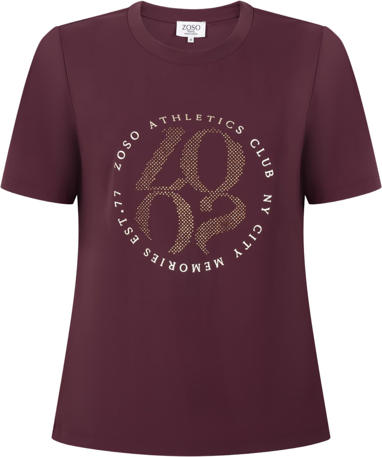 T-shirt Britt Bordeaux Rood