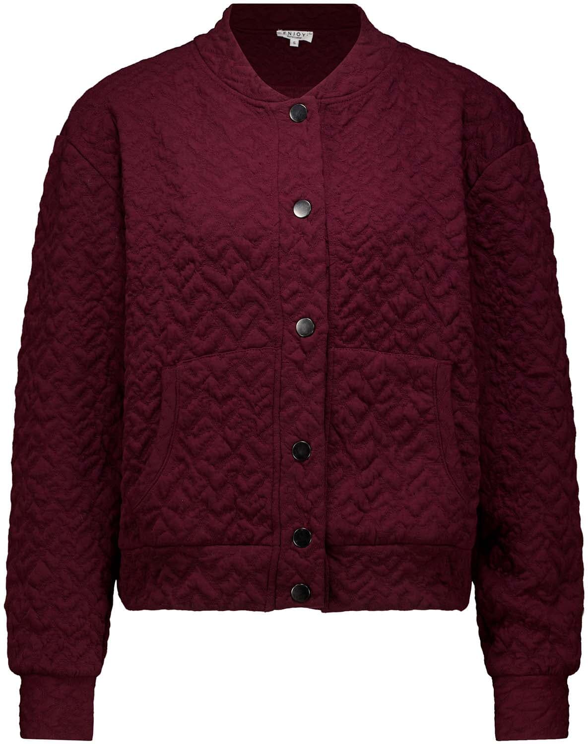 Enjoy Bombervest Structuur Bordeaux Rood