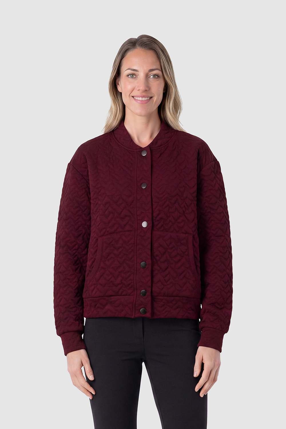 Enjoy Bombervest Structuur Bordeaux Rood
