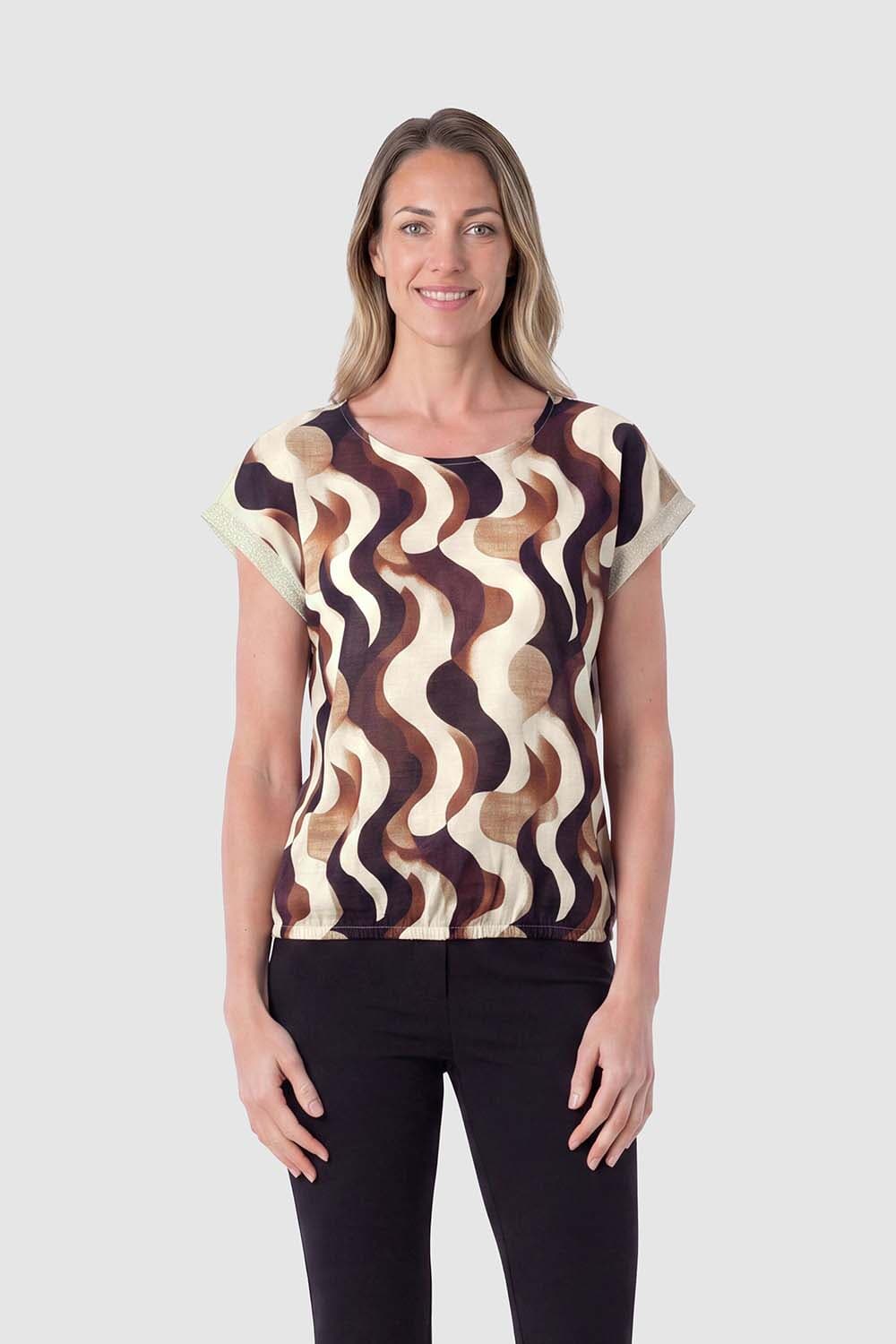 Enjoy Bloes Golfjes Print  Bruin