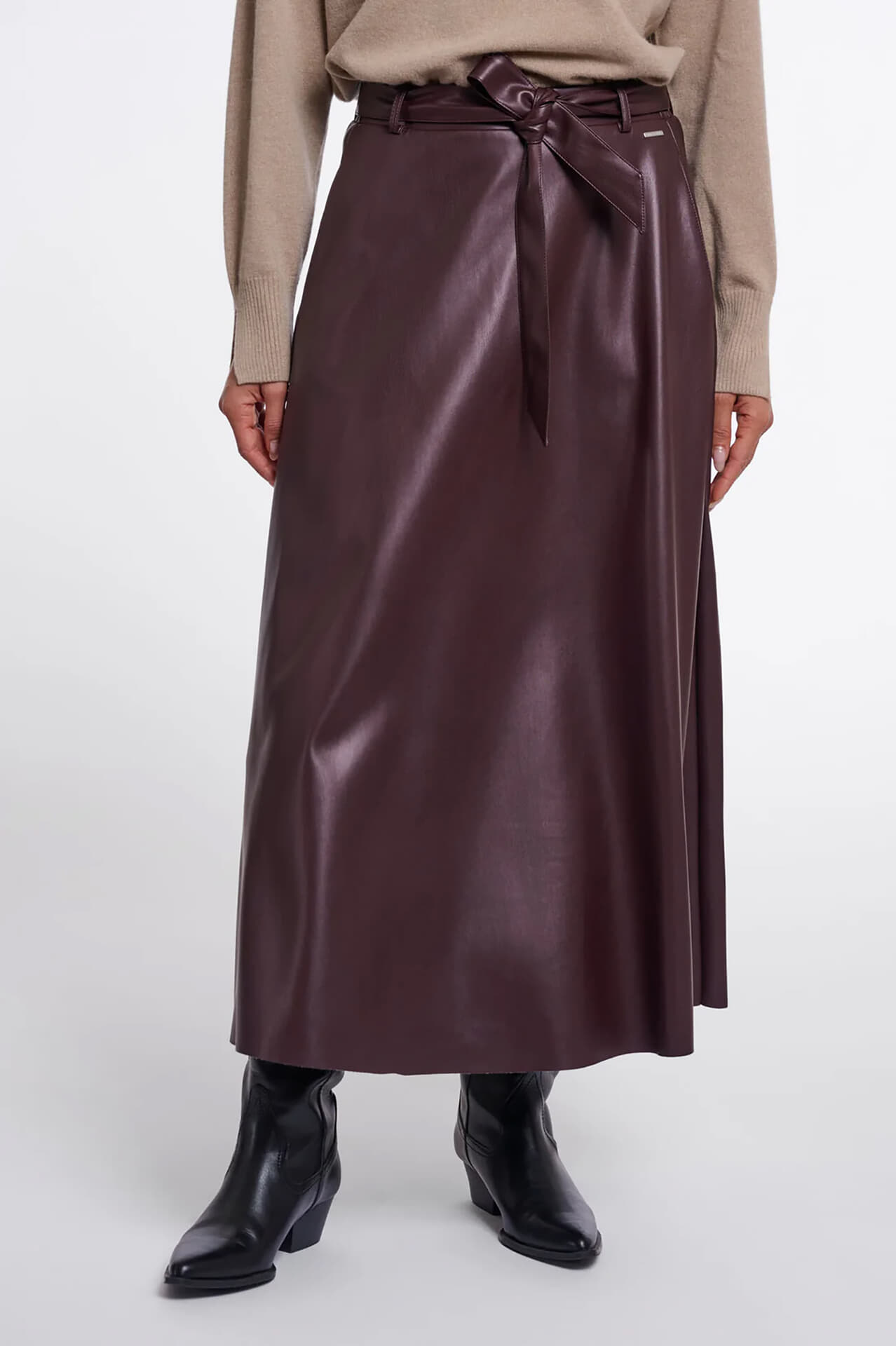 Rino & Pelle Rok Chelsea Faux leather with belt Bordeaux Rood
