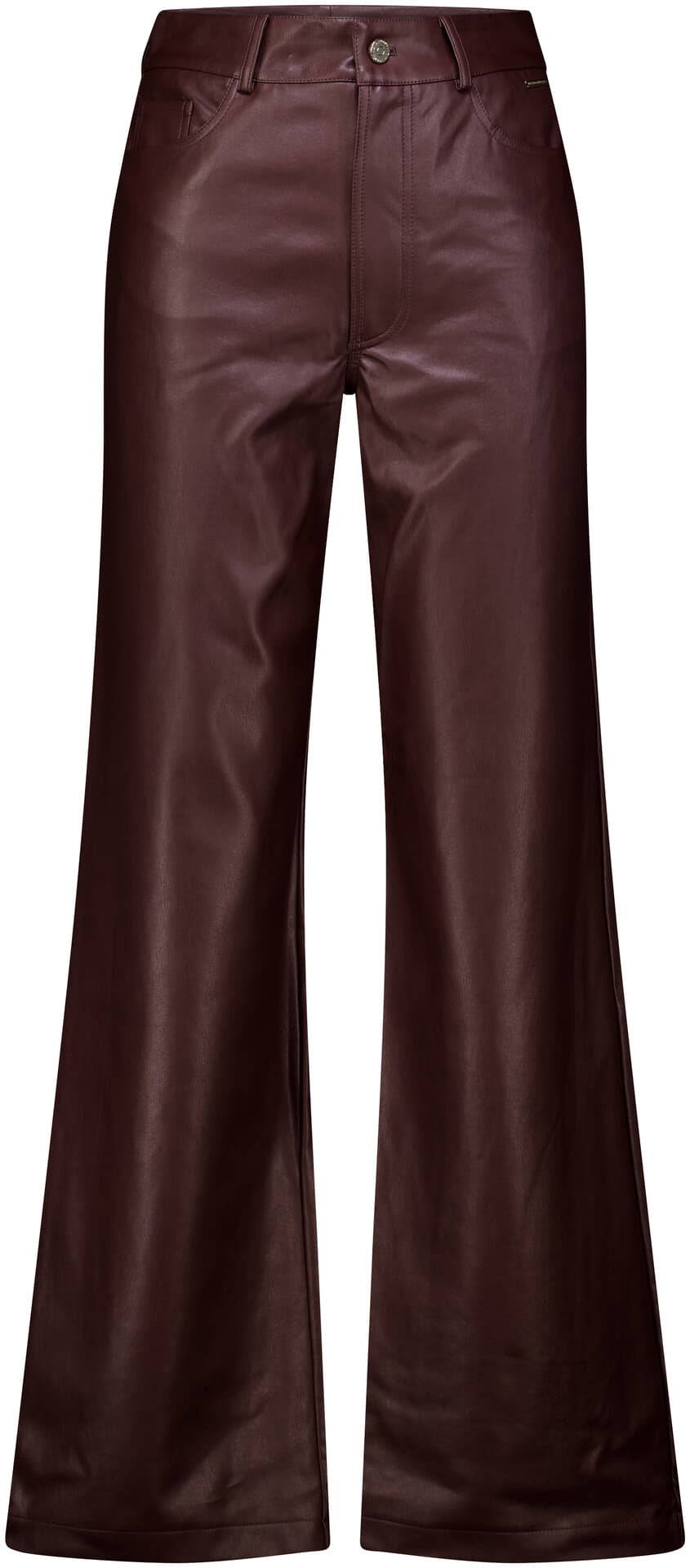 Rino & Pelle Broek Kunstleer Regular lengte Bordeaux Rood
