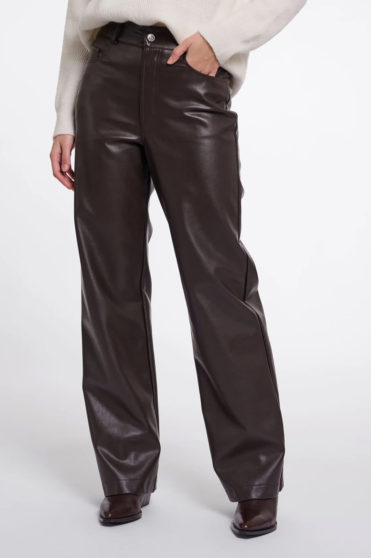 Rino & Pelle Broek Regular length straight leg Bruin