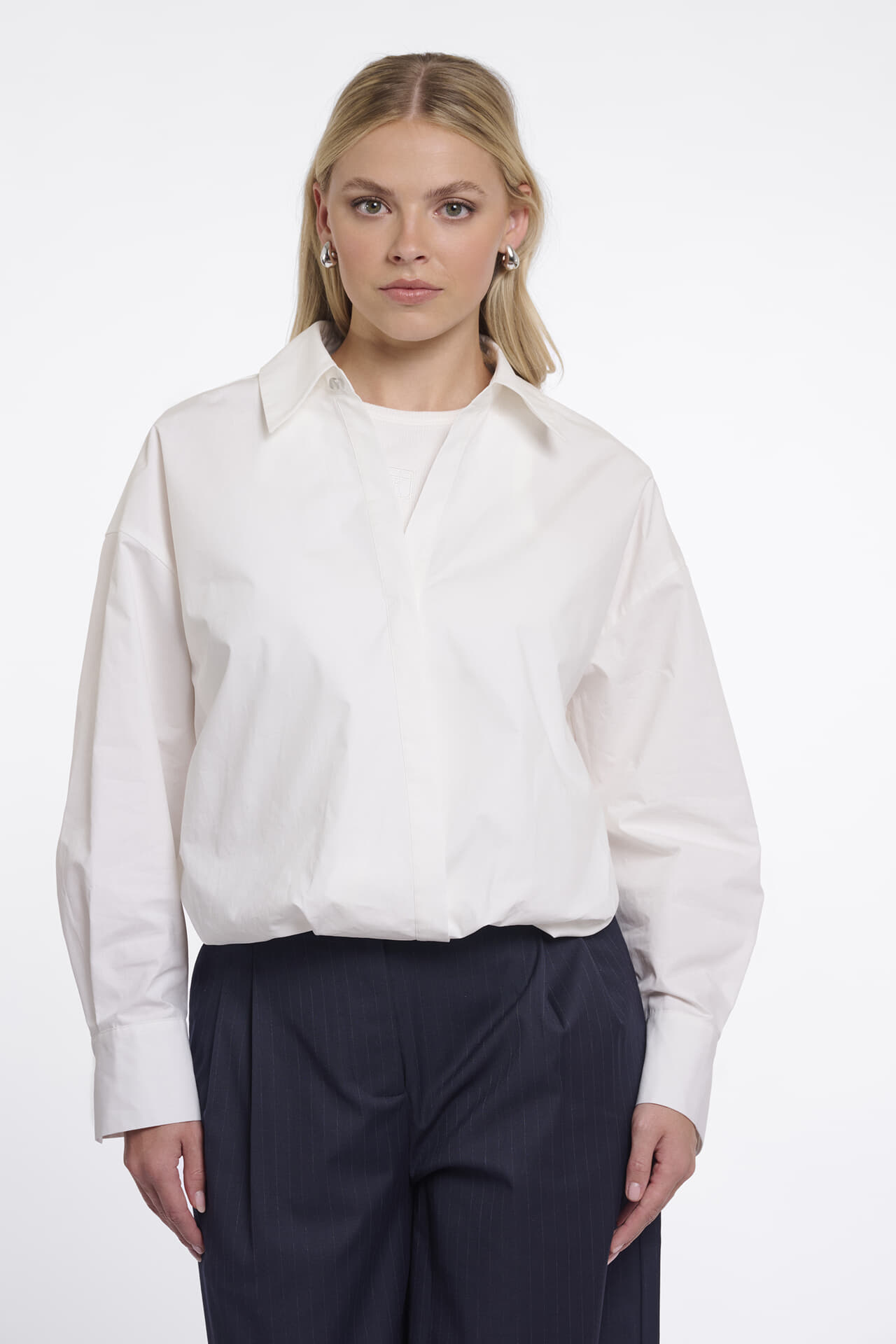 Rino & Pelle Blouse Wrap Nio With Fixed Innertop Off White