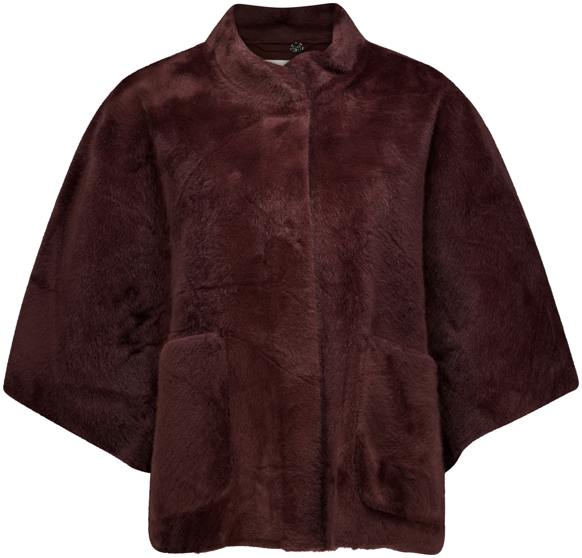 Rino & Pelle Cape Dewi Kunstbont Bordeaux Rood