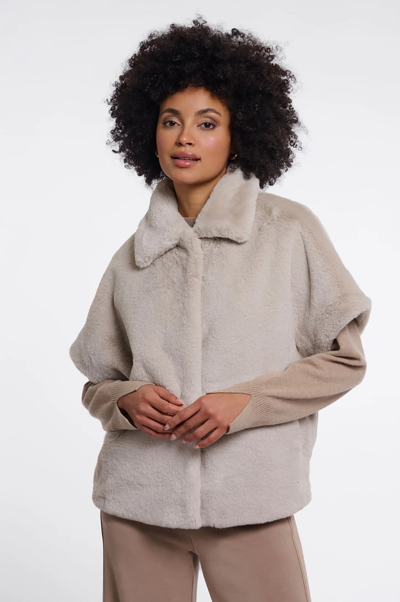 Rino & Pelle Bodywarmer Bodil Teddy Beige