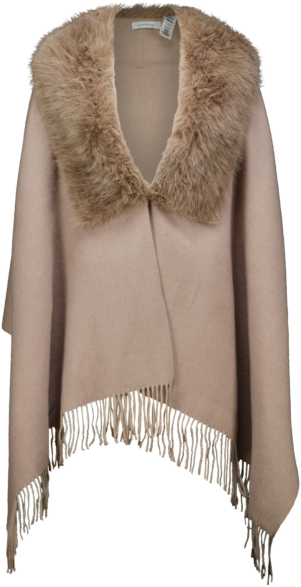 Rino & Pelle Poncho  Wendy met Kunstbont Beige