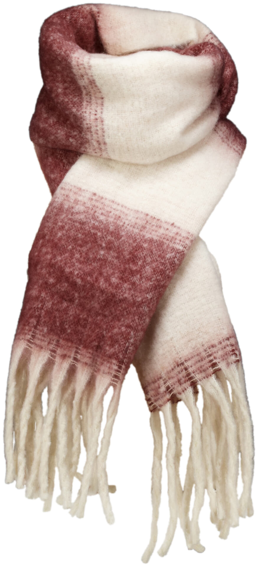 Rino & Pelle Sjaal Erica Checkered Bordeaux Rood