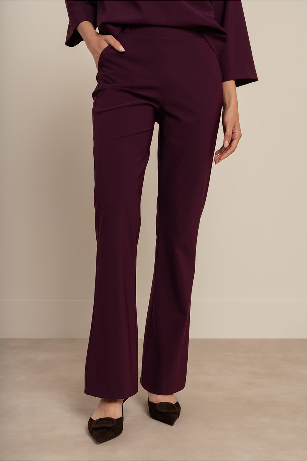 Studio Anneloes Broek Flair Bonded Bordeaux Rood