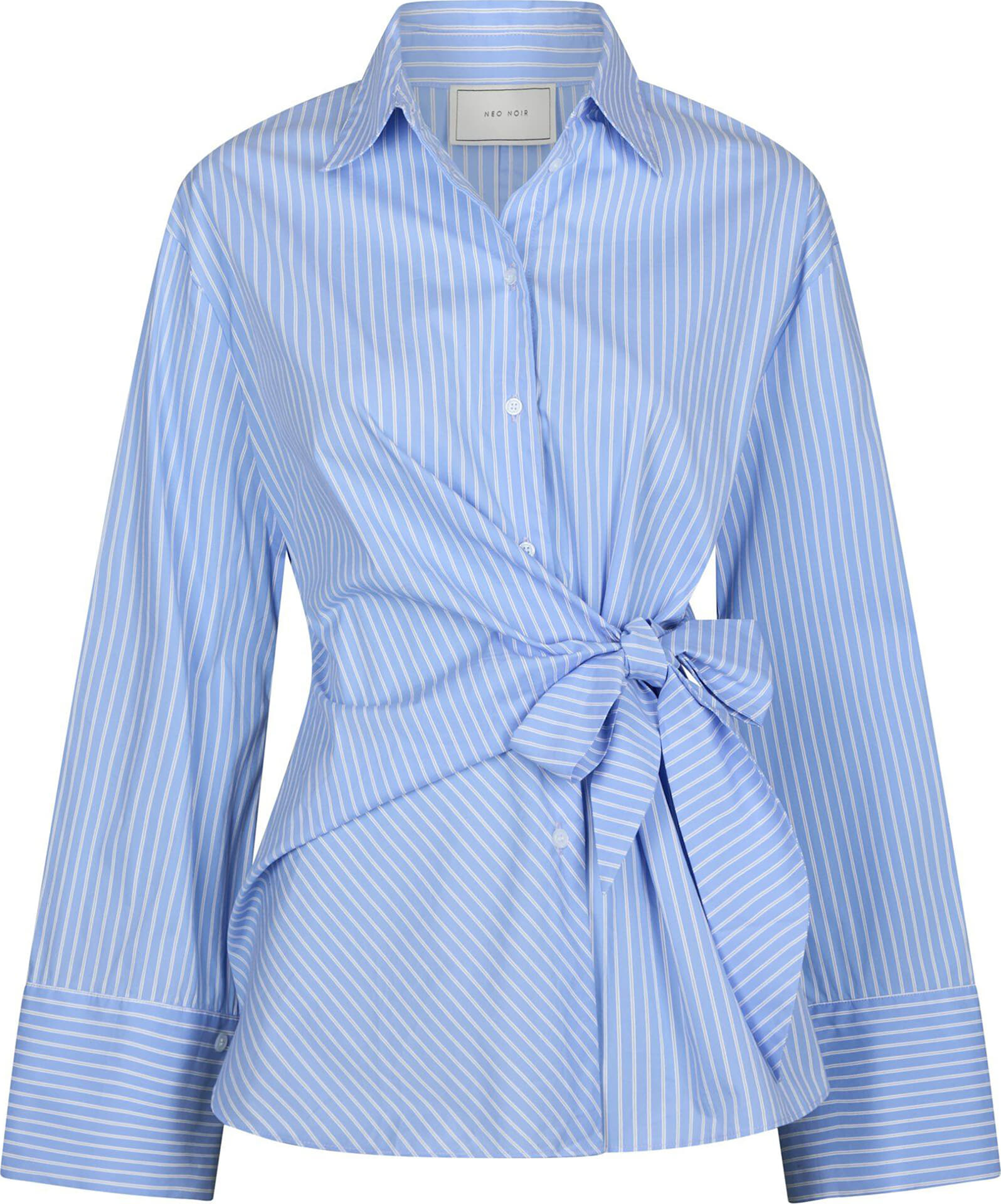 Neo Noir Blouse Helissa Stripe Hemelsblauw