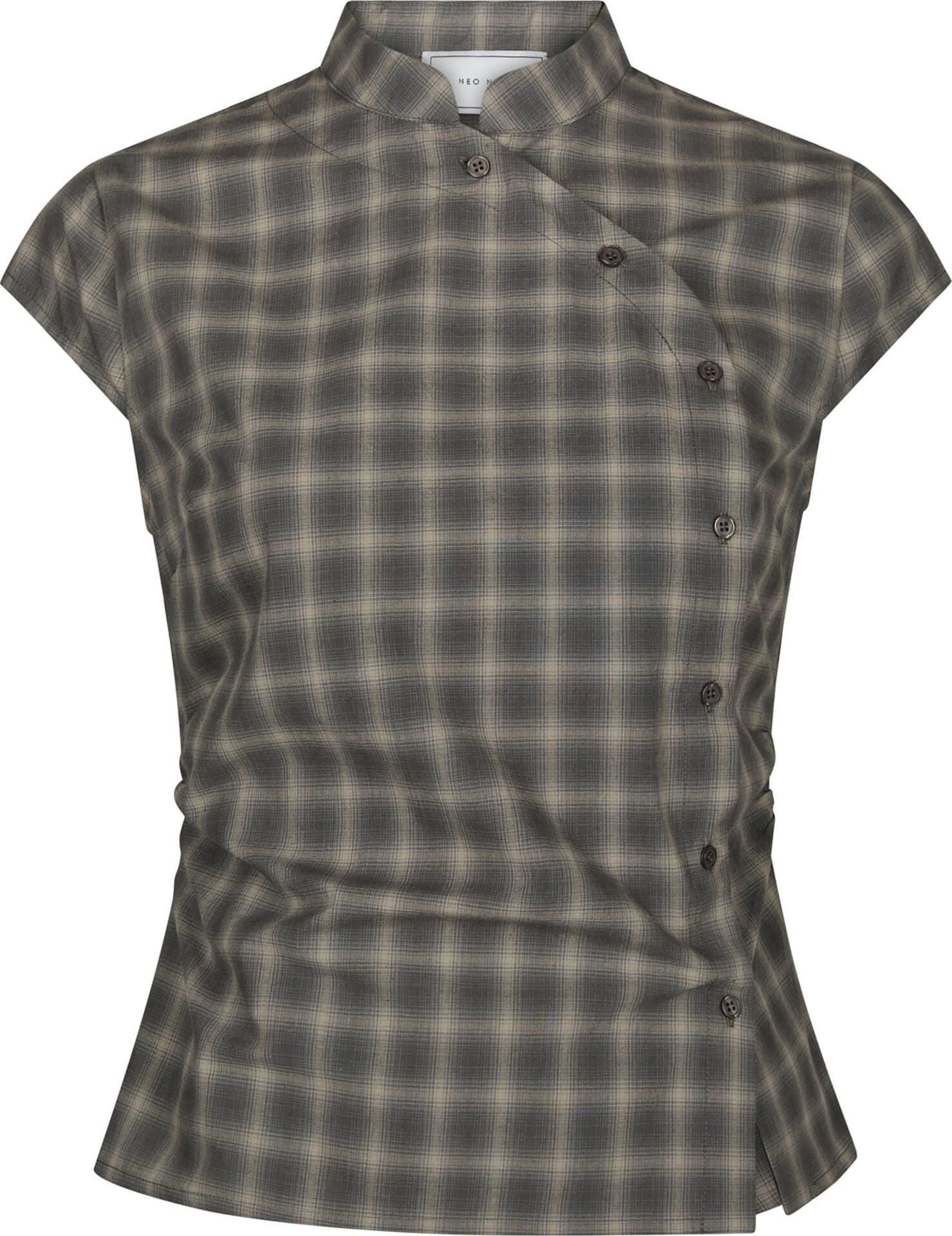 Neo Noir Blouse Pascale Checked Army