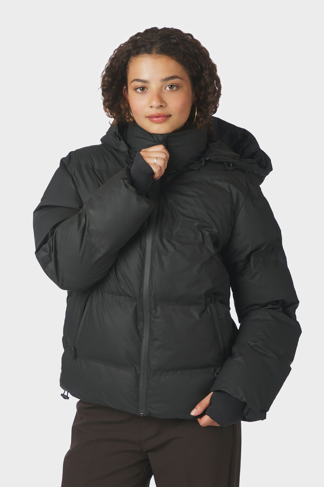 Neo Noir Puffer Jas Fox  Zwart