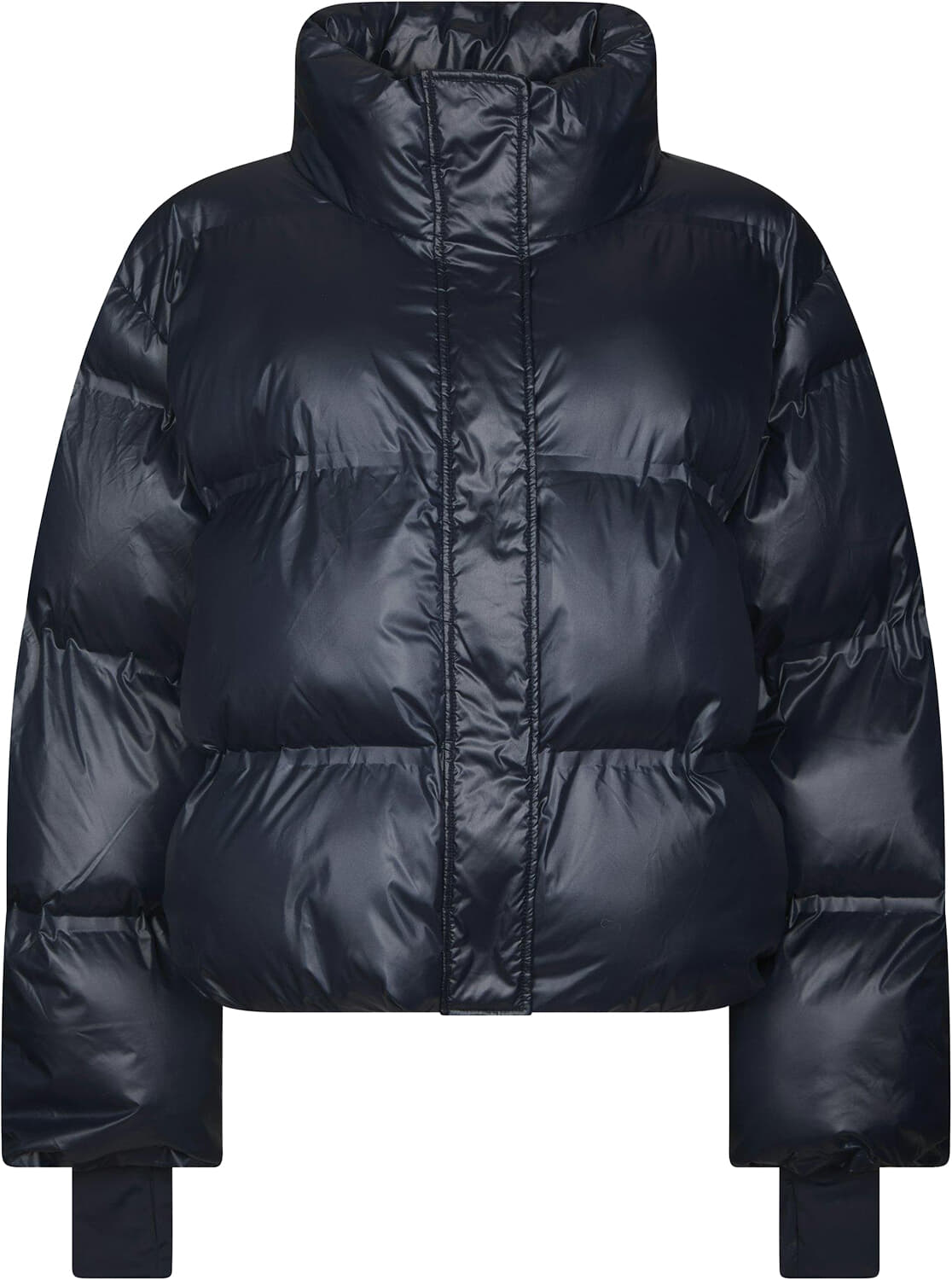 Neo Noir Gewatteerde Jas Rhea Shiny Navy