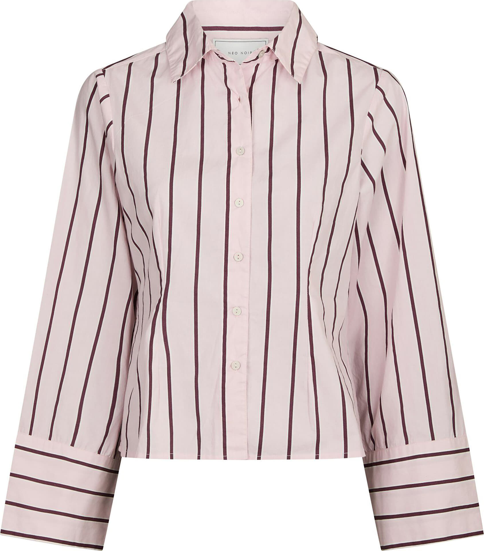 Neo Noir Blouse Rosa Wide Stripe Roze