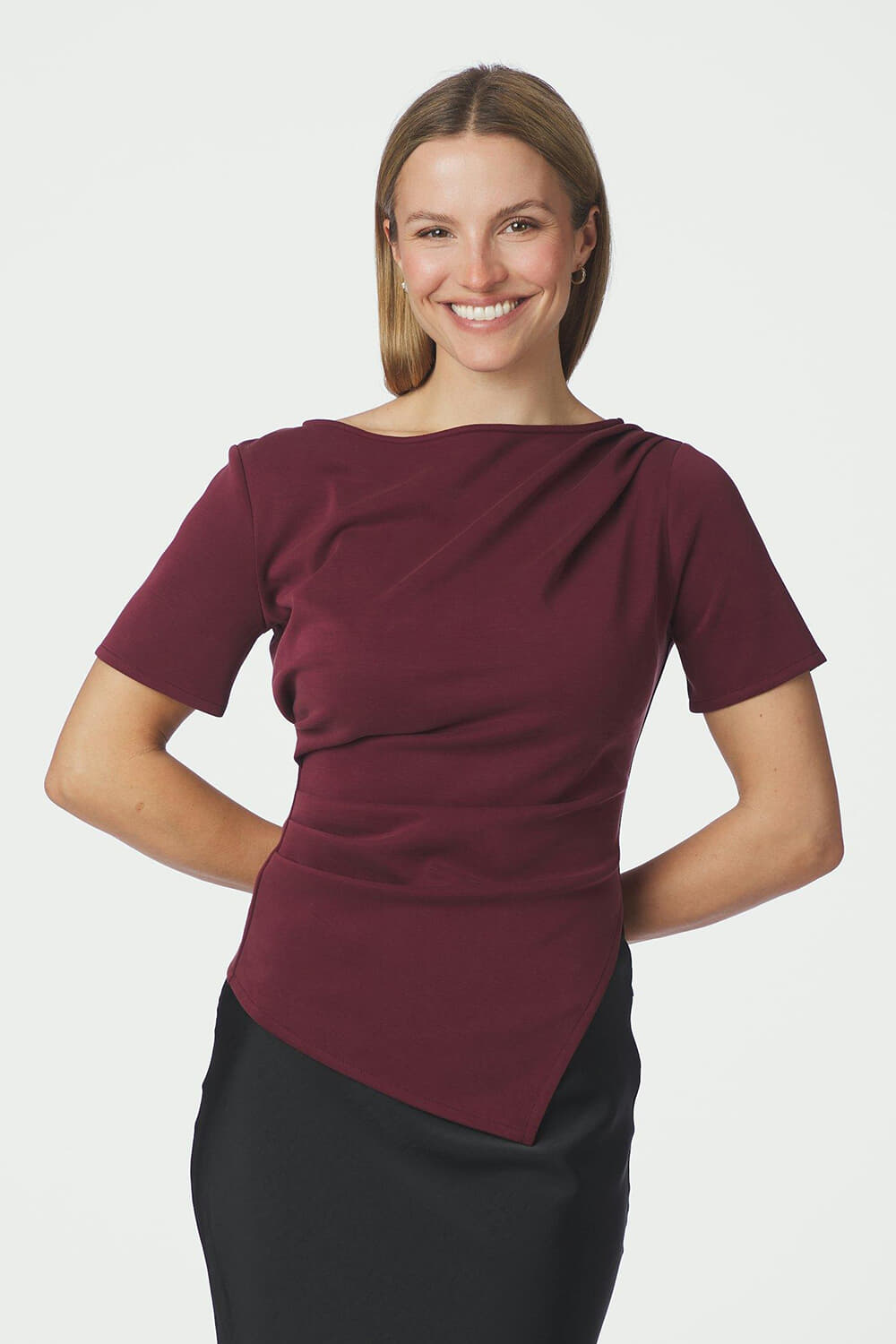 Neo Noir Top Rasmine Soft Bordeaux Rood