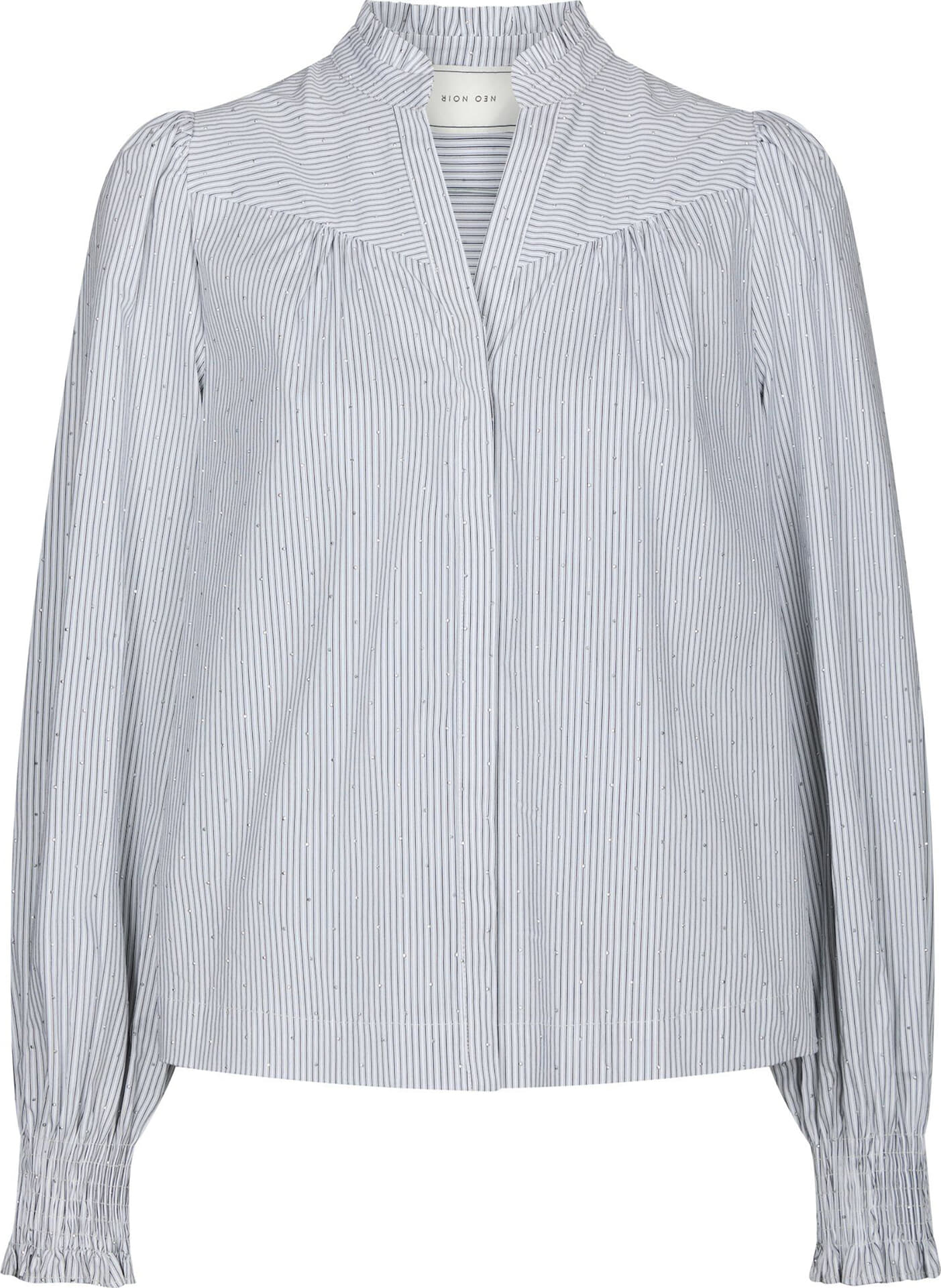Neo Noir Blouse Astrida Stripe Stone Wit