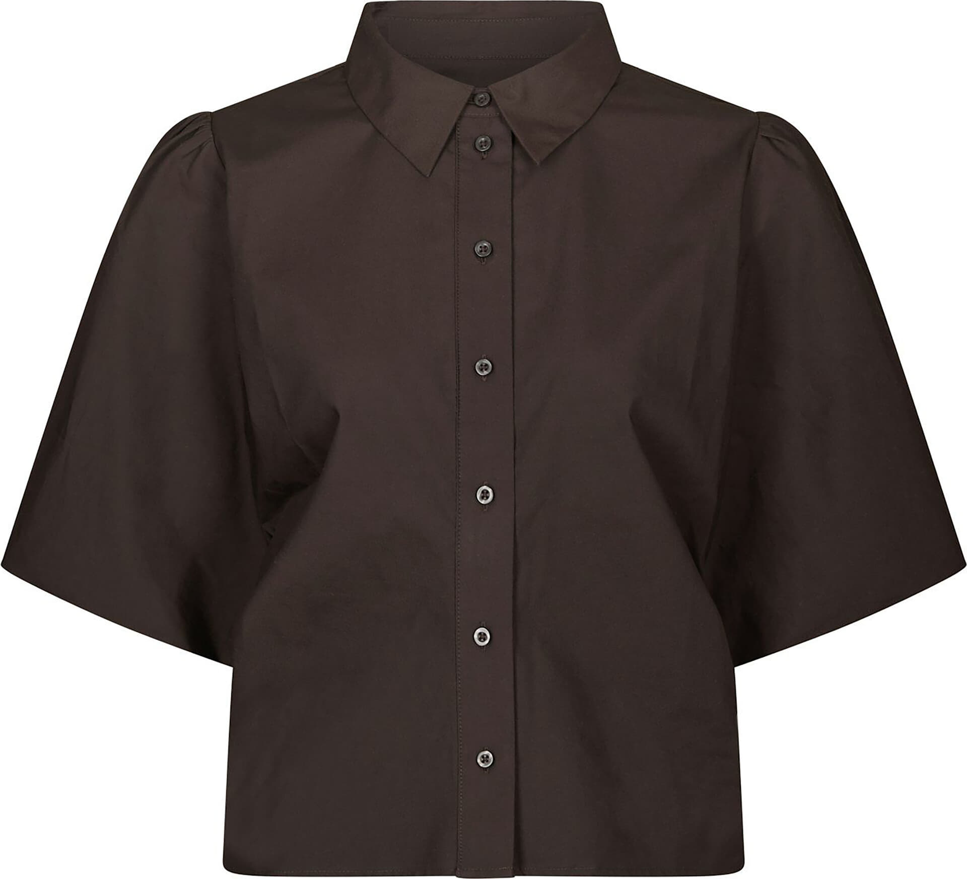 Neo Noir Blouse Ismara Solid Bruin