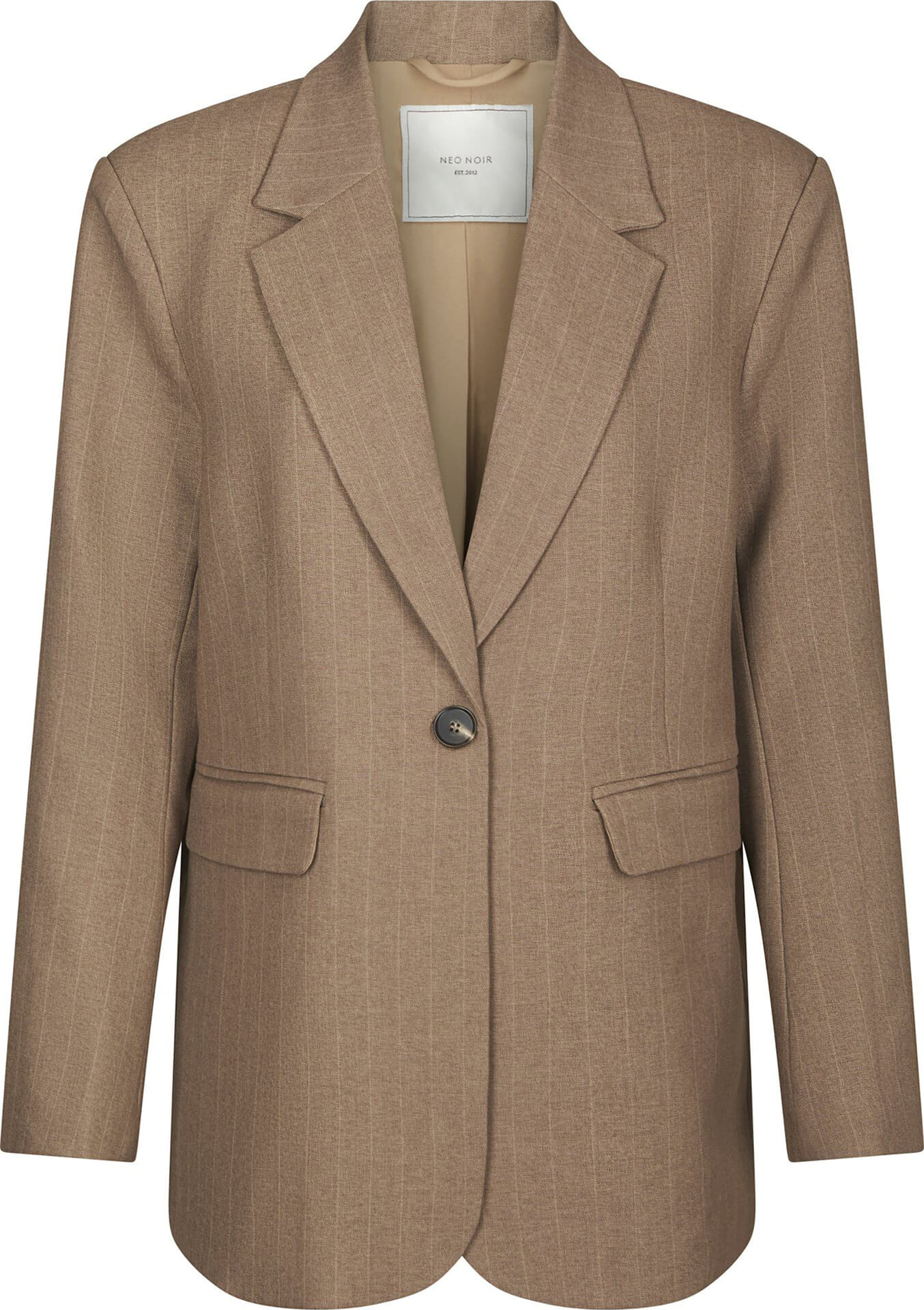 Neo Noir Blazer Gaby Pinstripe Taupe