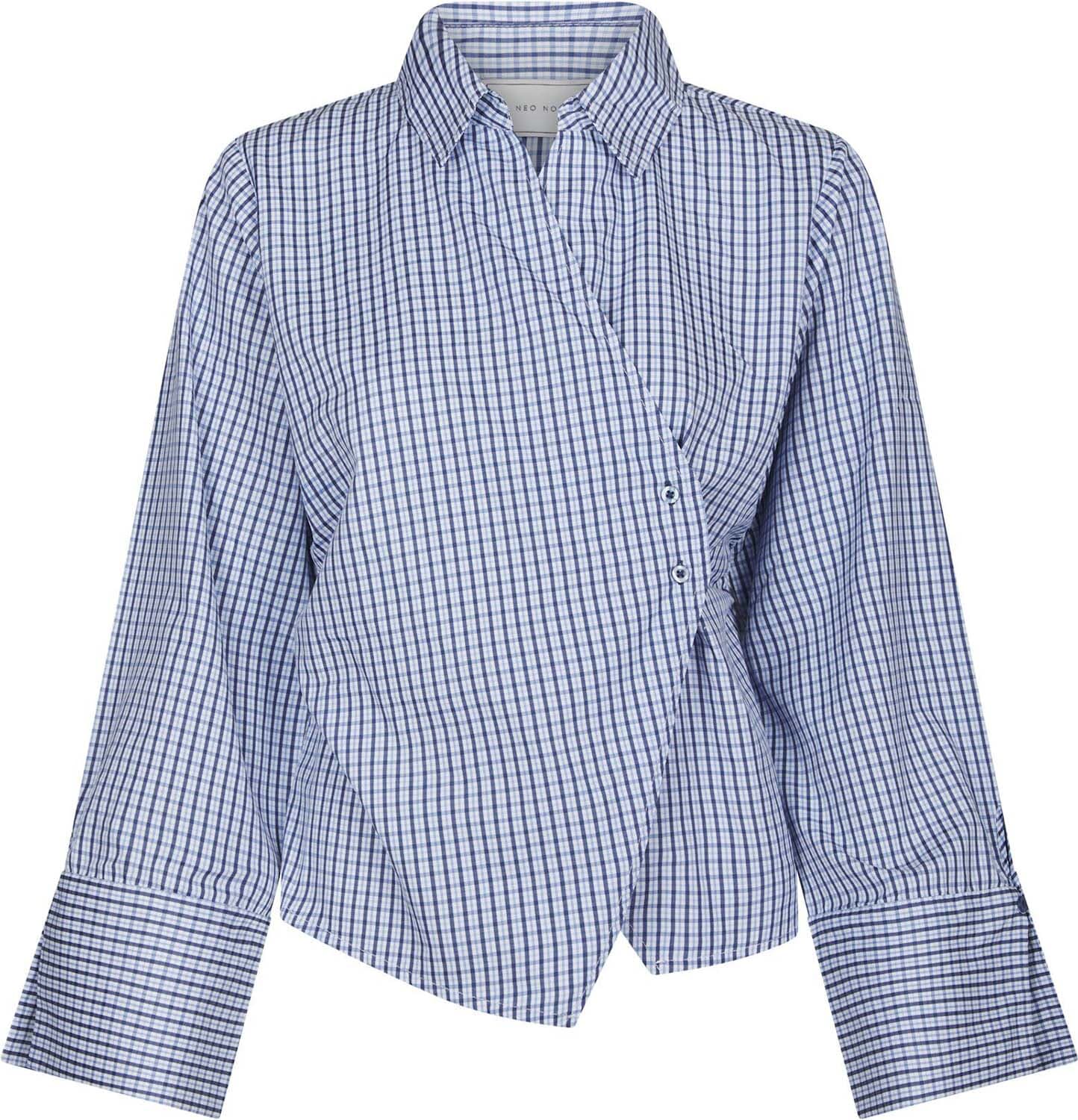 Neo Noir Blouse Fenli Check Blauw