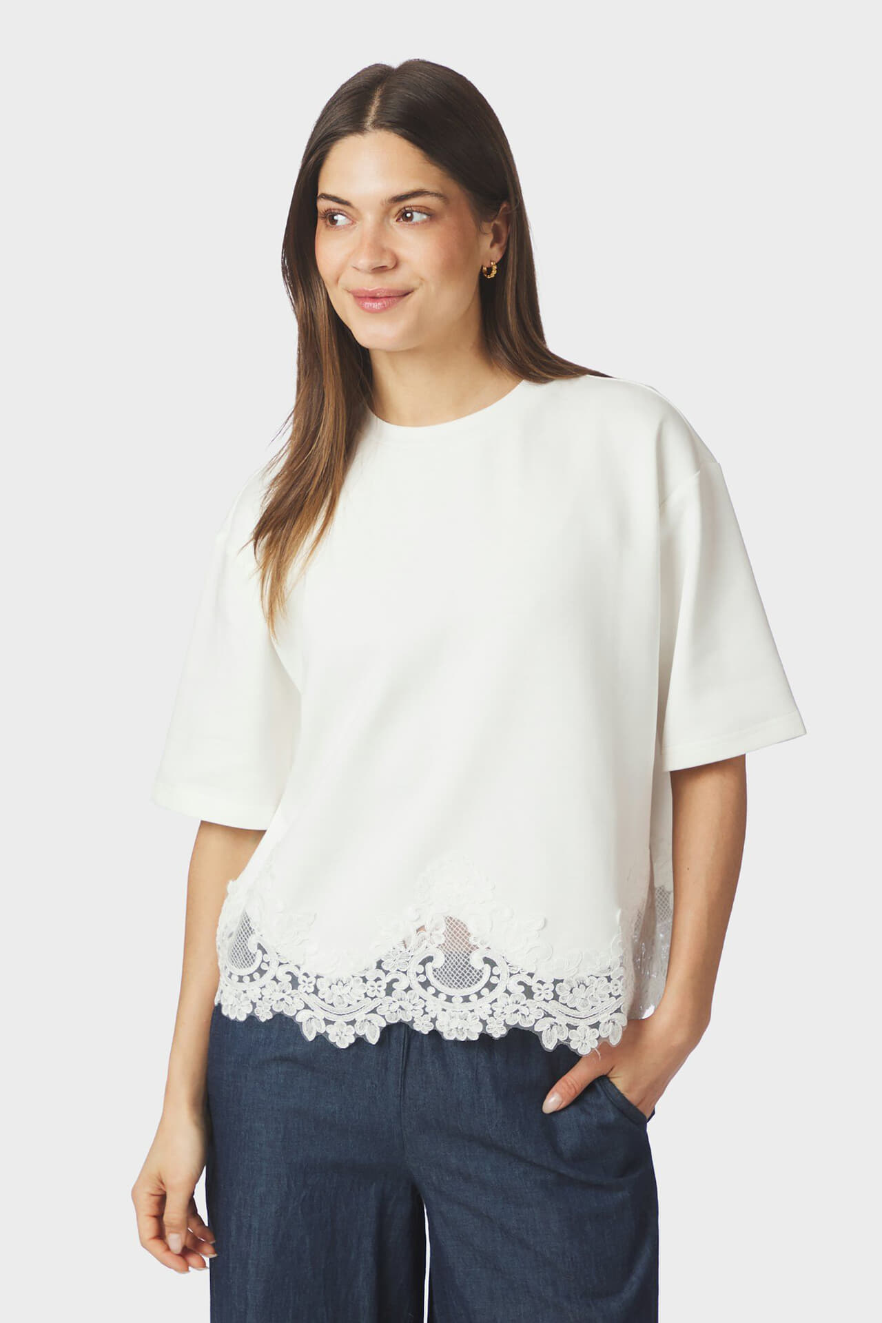 Neo Noir T-shirt Iria Lace Wit