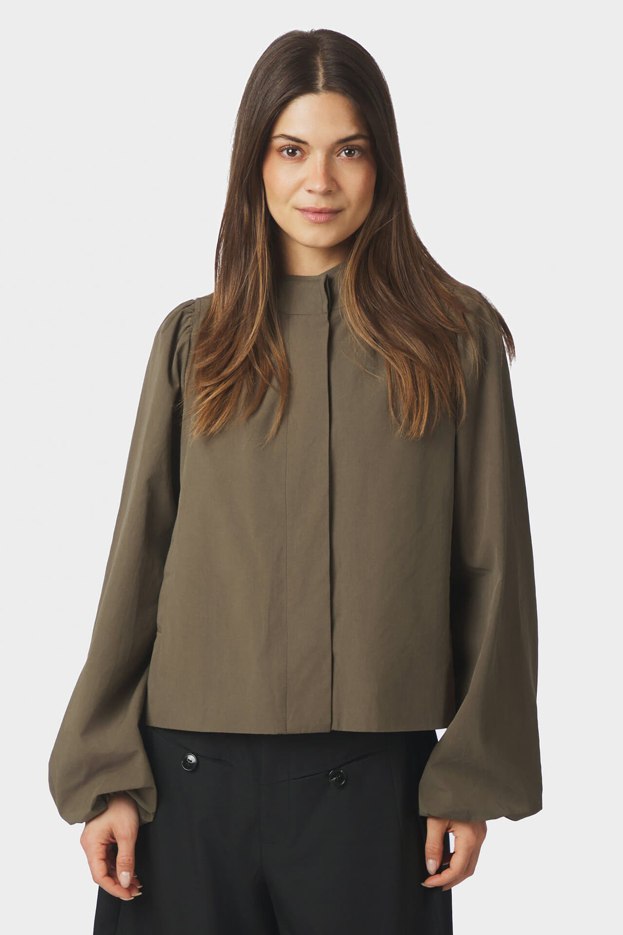 Neo Noir Overshirt Tirsa Twill Army