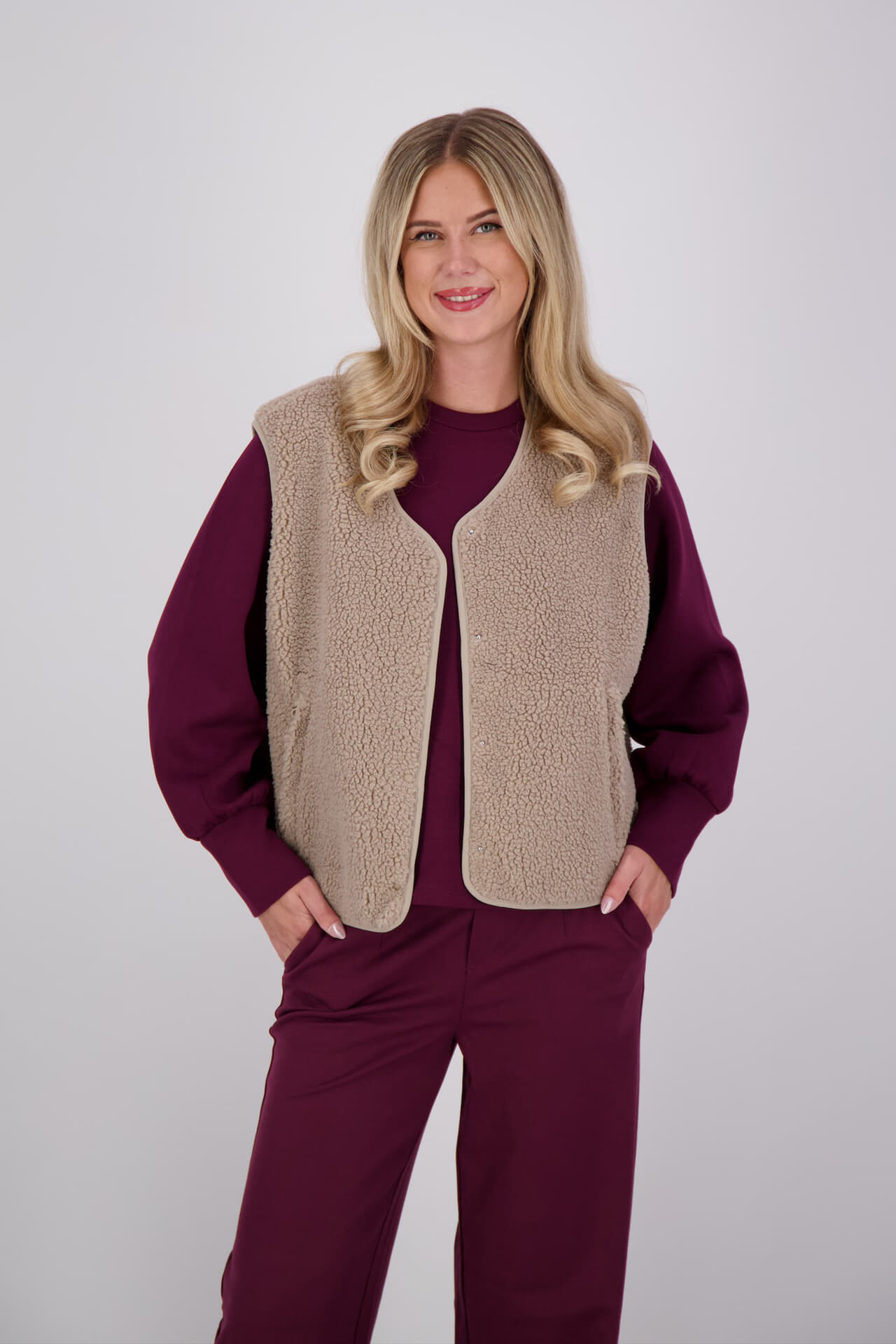 Senses The Label Gilet  Bruin