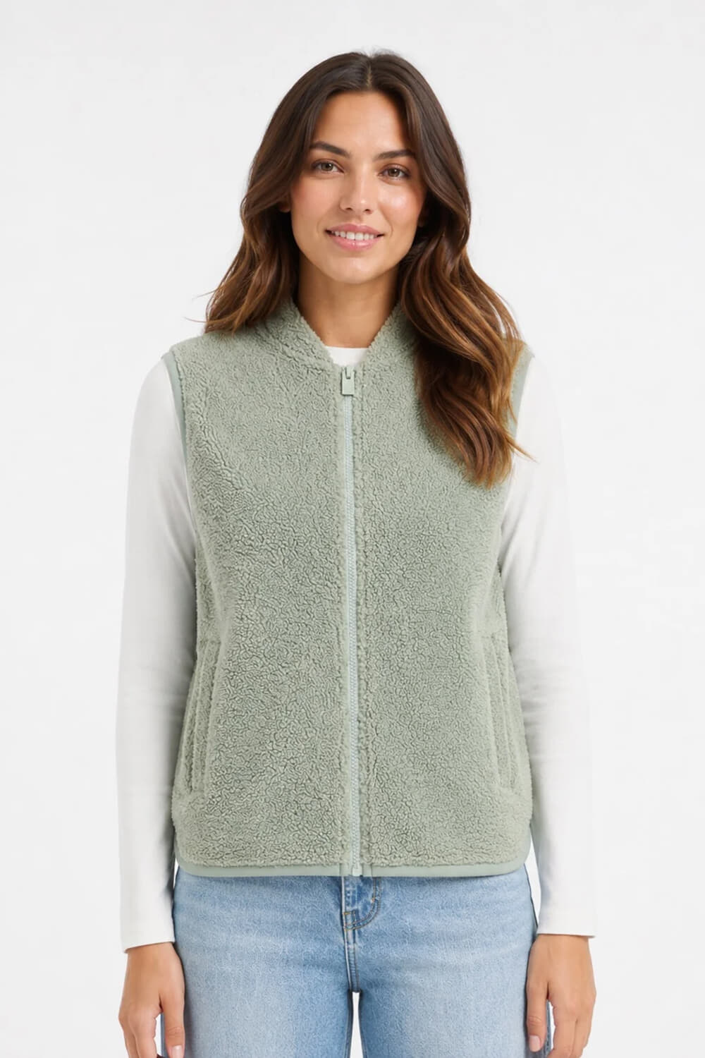 Elbsand Gilet Nisa Fleece Regular Fit Groen