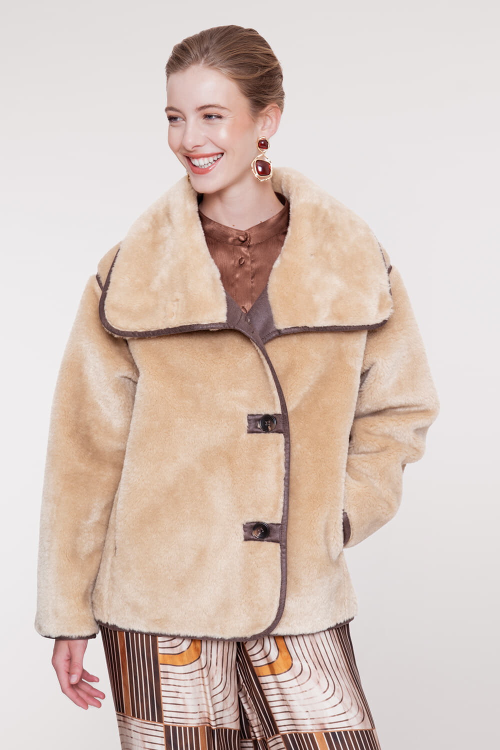 Geisha Jack Kort Bonded fur Camel