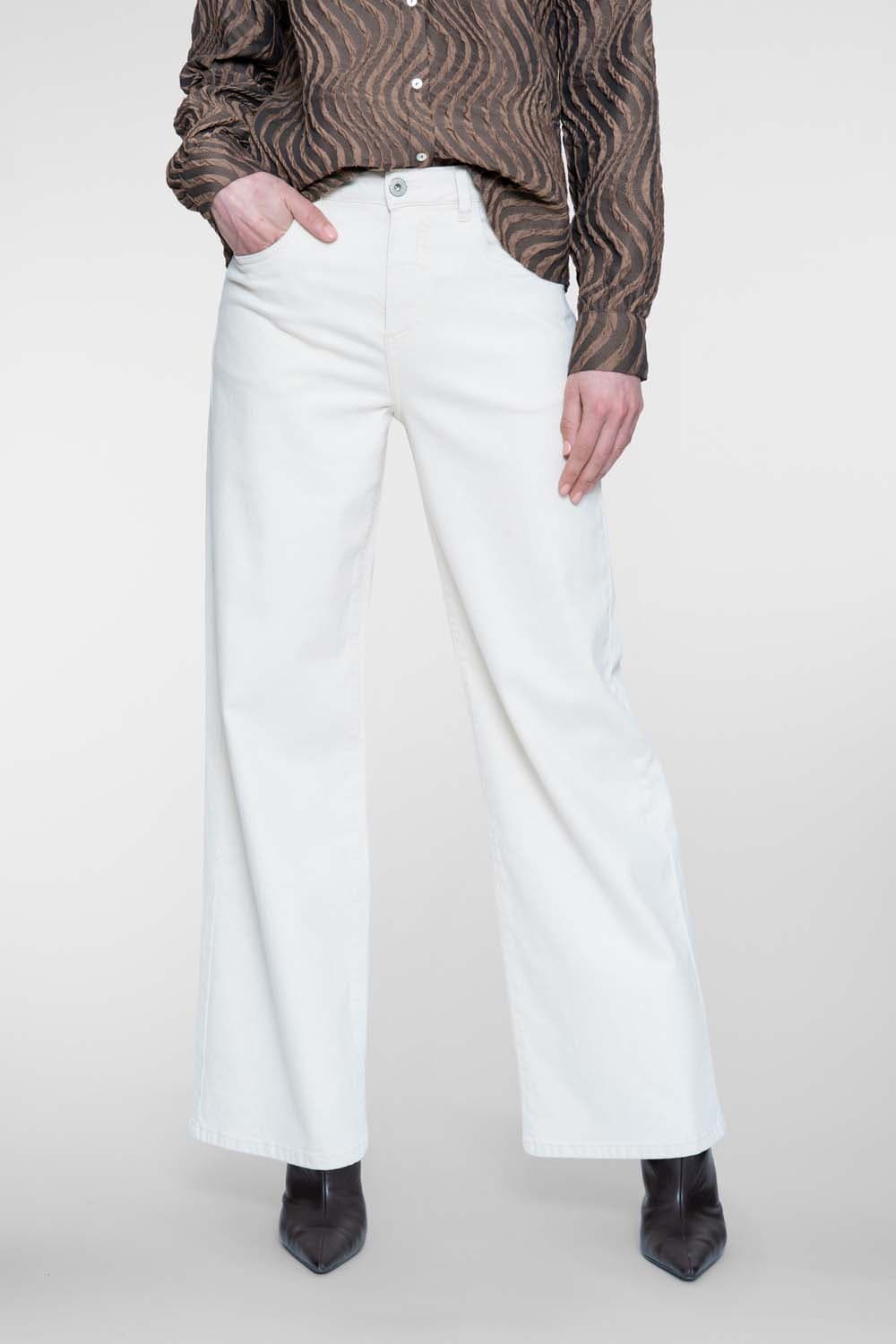 Geisha Jeans Wide Off White